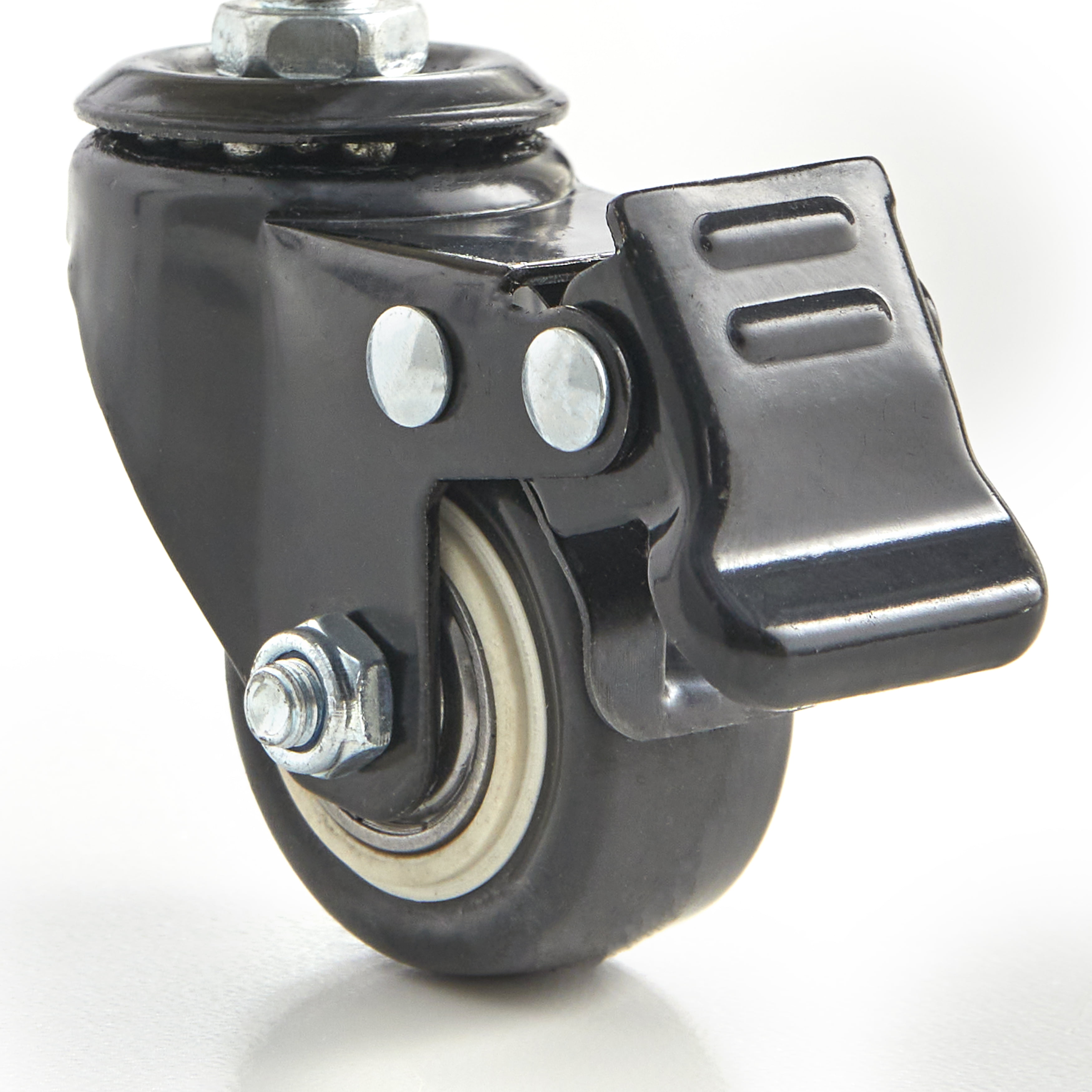 TMS Martino 2-Tier Metal Bar Cart with Wine Storage, Stemware Rack, and Casters, Black - Image 3