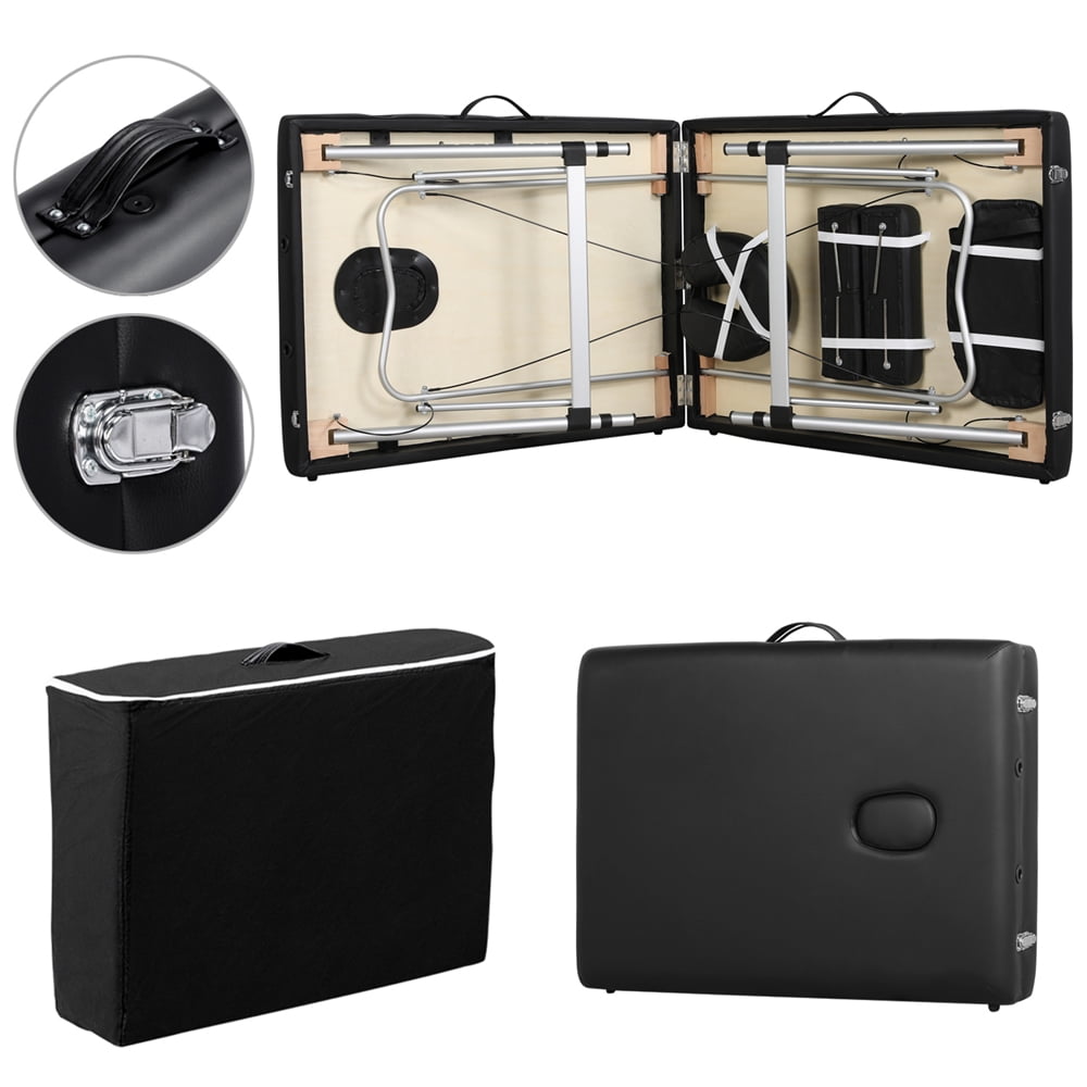 Alden Design 2-Fold Adjustable Aluminum Massage Table 28" Black - Image 7