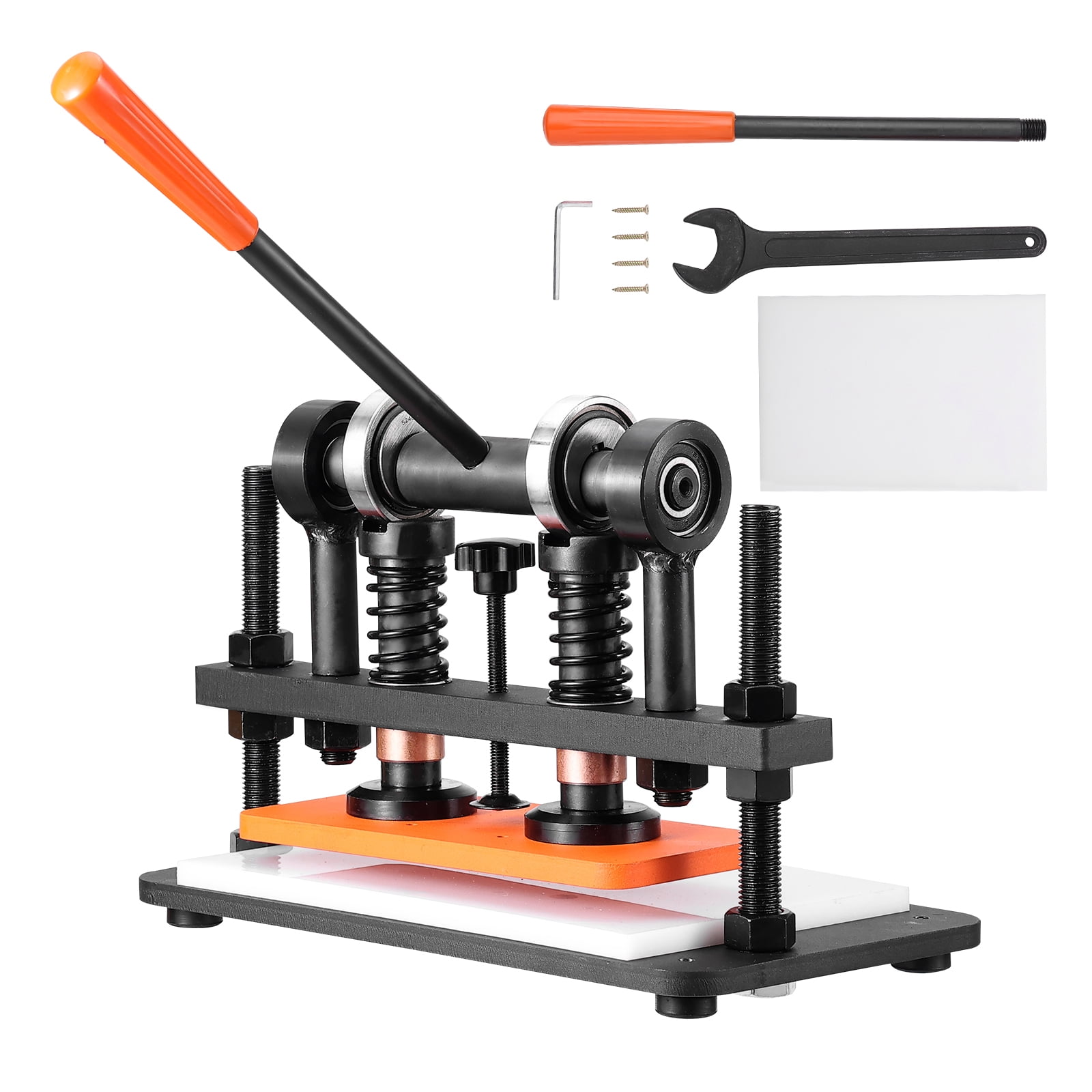 KFFKFF Leather Cutting Machine, 10.2 x 4.7 in Stamping Plate Hand-Operated Die Slicer, 0.47 in Compression Movement Twin Guide Rods Die Slice Apparatus, Leather Stamping Tool - Image 8