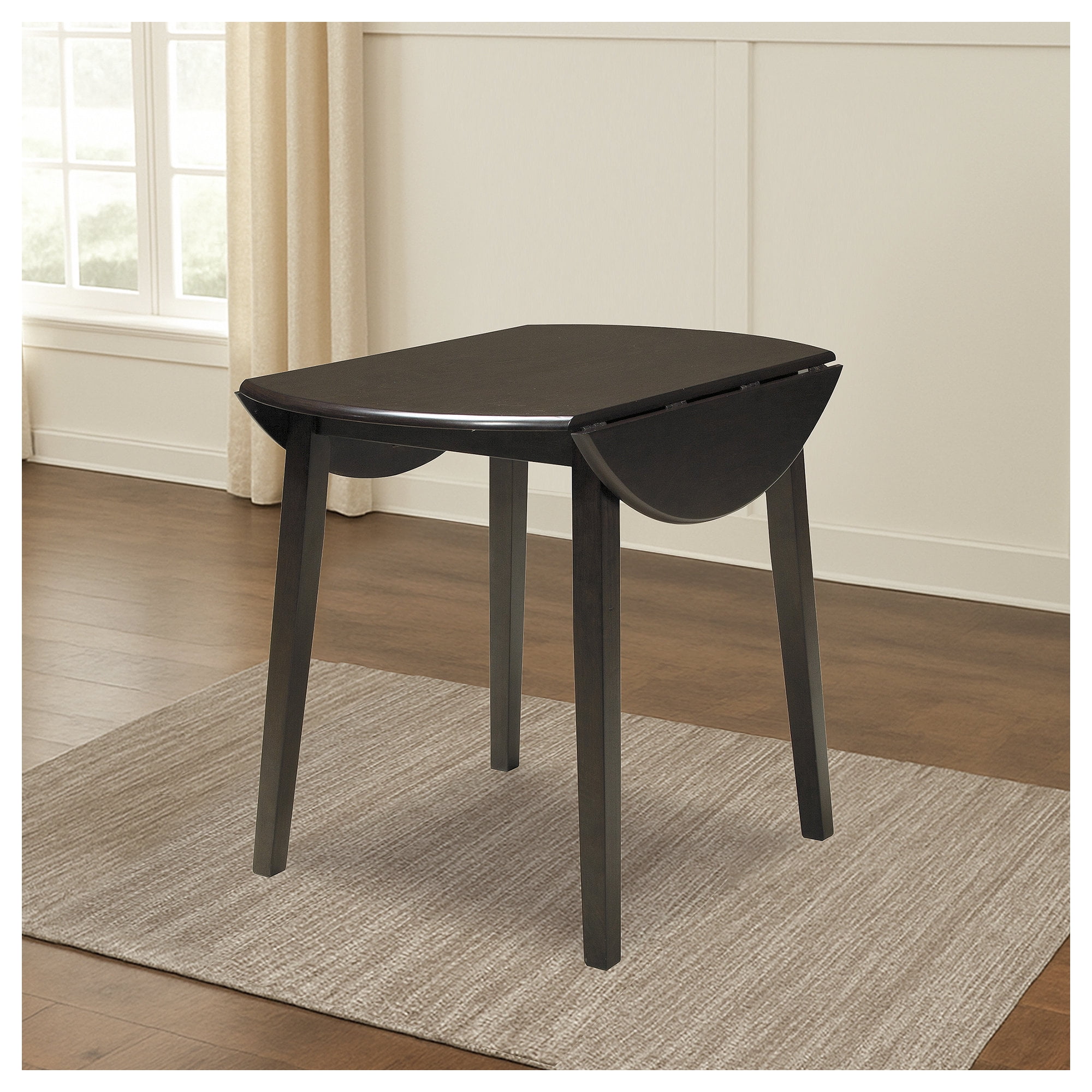 Signature Design by Ashley Contemporary Hammis Dining Drop Leaf Table Dark Brown - Image 5