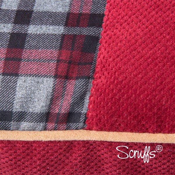 Scruffs® Highland Mattress Pet Bed, Machine Washable, Non-Slip Base, 100% Recycled Filling, Enhanced Cushioning for Your Dog (Large) - Red - Image 7