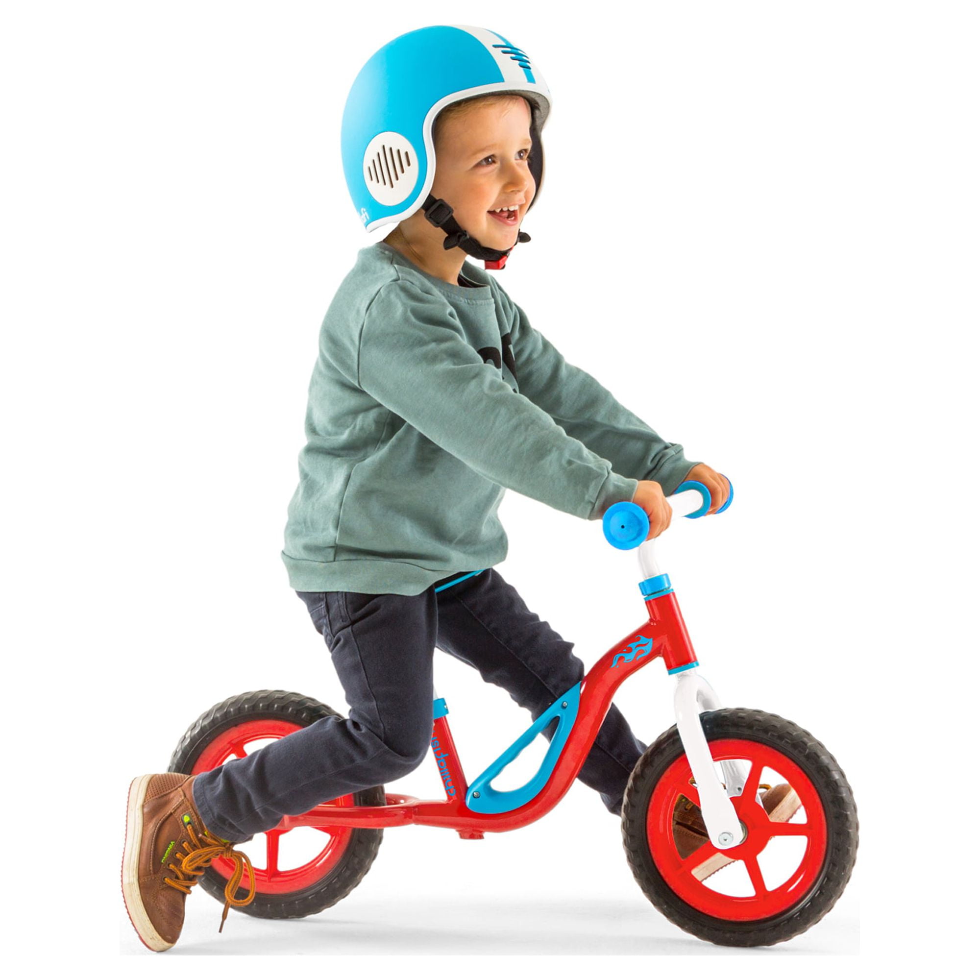 Chillafish Charlie Lightweight Toddler Balance Bike with Carry Handle, Adjustable Seat and Handlebar, Puncture-Proof 10-inch Wheels, for Kids 18-48 Months, Red - Image 3