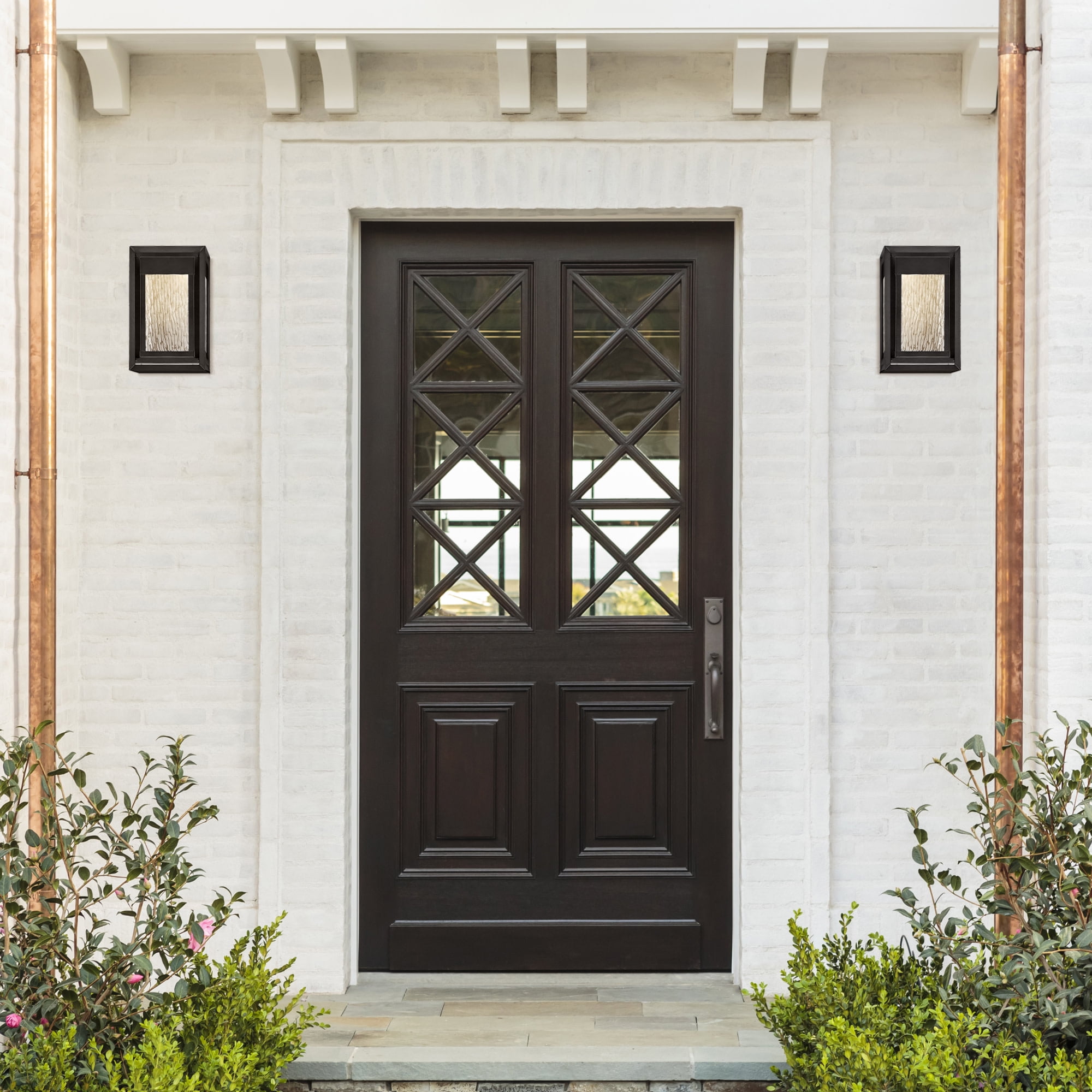 Design House 589226-BLK Hartbrook Outdoor LED Wall Light with Clear Glass for Porch Entryway Patio, Matte Black - Image 9