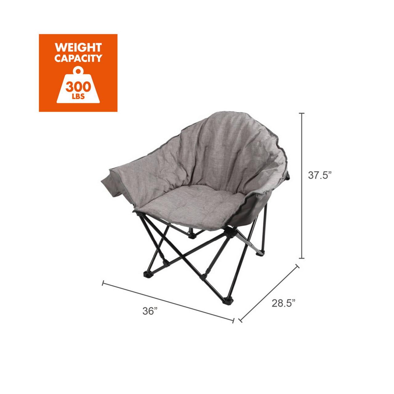 Ozark Trail Camping Club Chair, Gray, Adults - Image 6