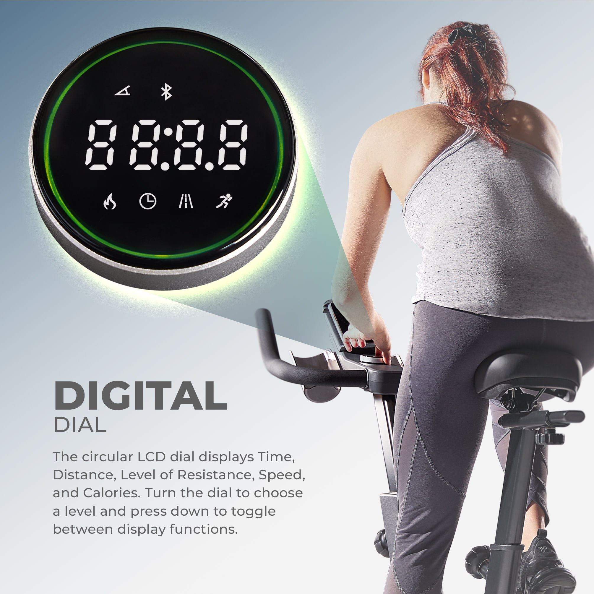 Sunny Health & Fitness TRYDEN Premium Connected Cycle Bike with 16-Level Electromagnetic Resistance & Smart Bluetooth & FREE SunnyFit® App - SF-B122049 - Image 2