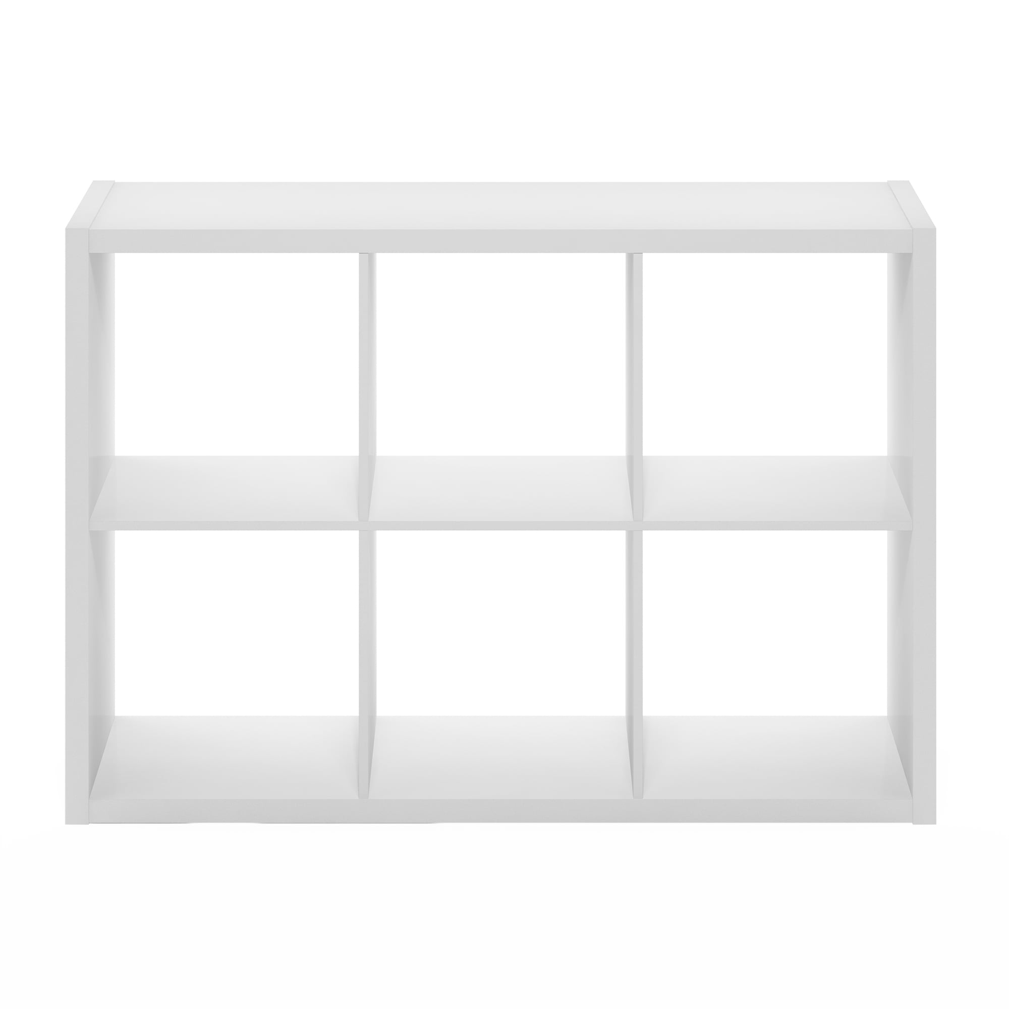 Furinno Cubicle Open Back Decorative Cube Storage Organizer, 6-Cube, White - Image 3