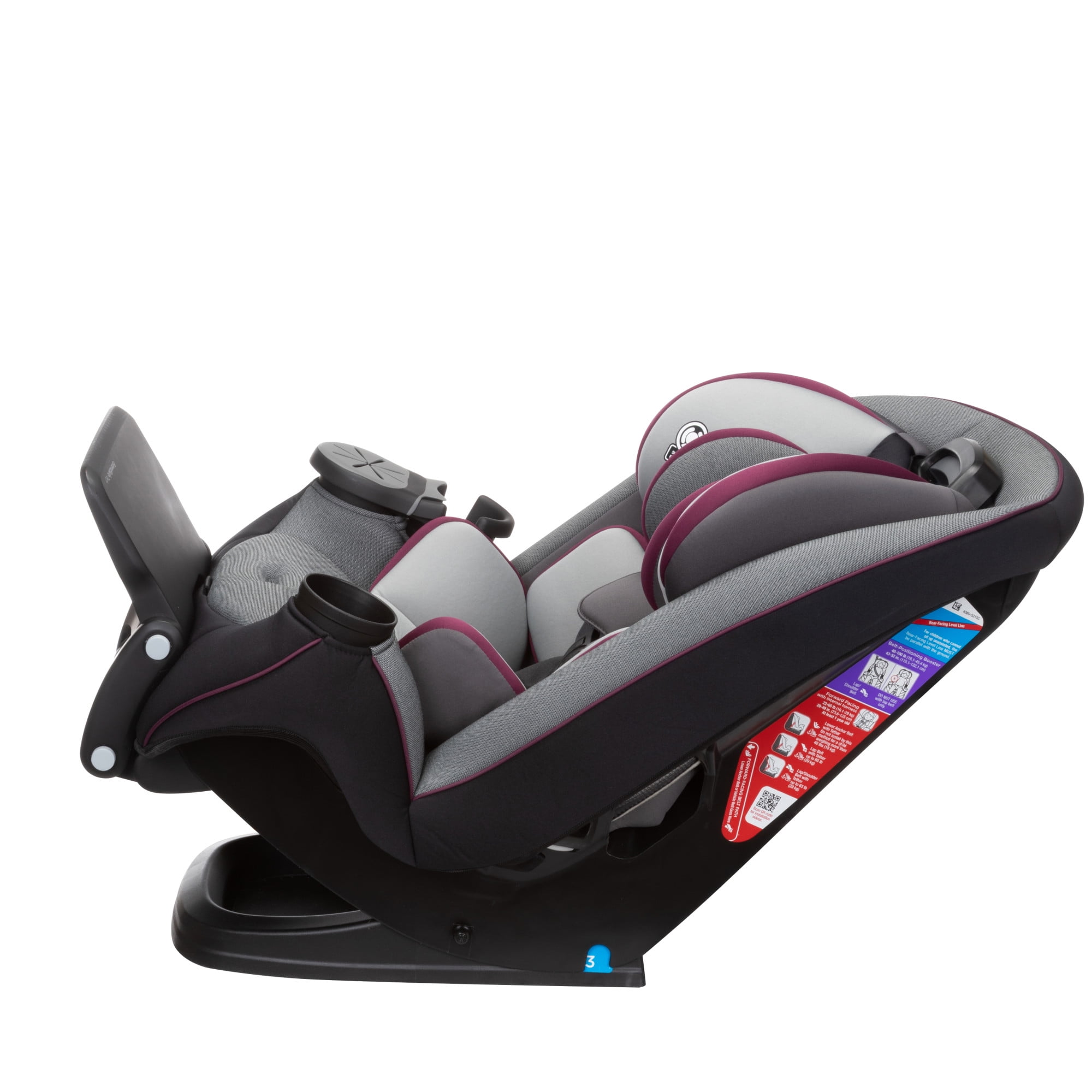 Safety 1ˢᵗ Grow and Go™ Extend 'n Ride LX All-in-One Convertible Car Seat, Winehouse, Infant & Toddler, Unisex - Image 66