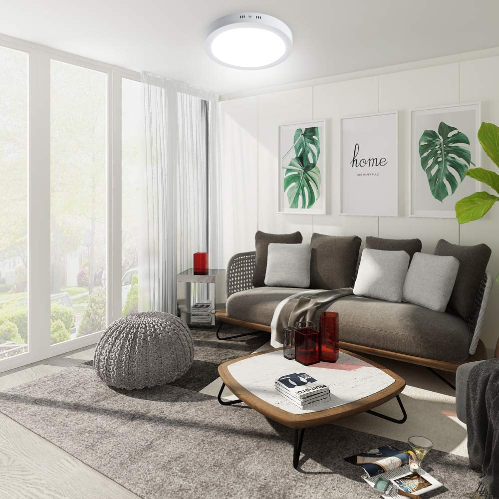 5 Packs DingLiLighting 8.9" Modern LED Flush Mount Ceiling Light Round Panel Lights Wall Light Fixture for Bedroom Kitchen Hallway Bathroom Closet, 18W Cold White 5000K - Image 6