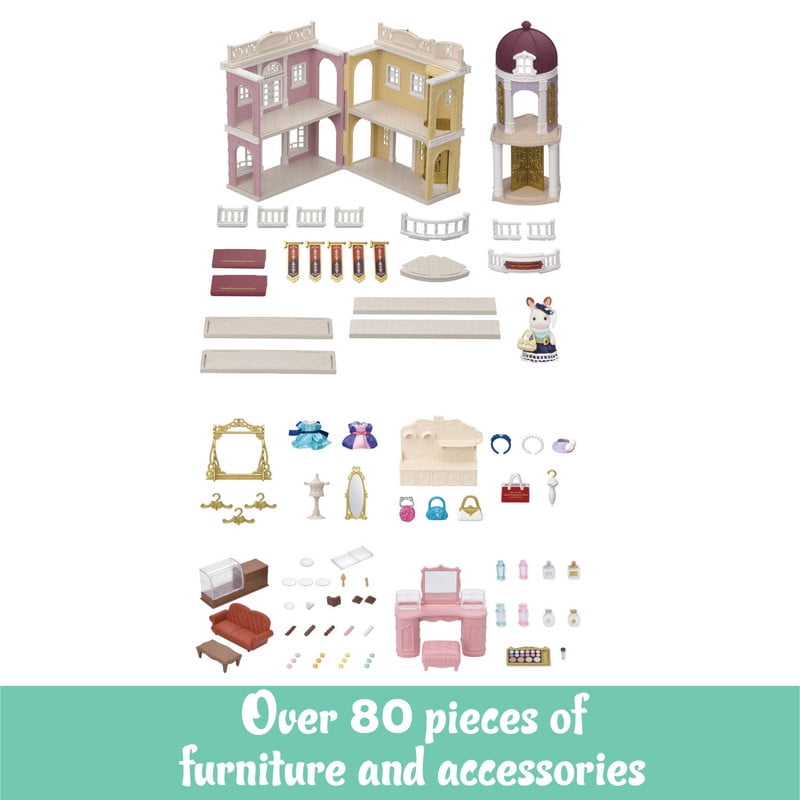 Calico Critters Town Series Grand Department Store Gift Set, Fashion Dollhouse Playset with Figure, Shops and Accessories - Image 2