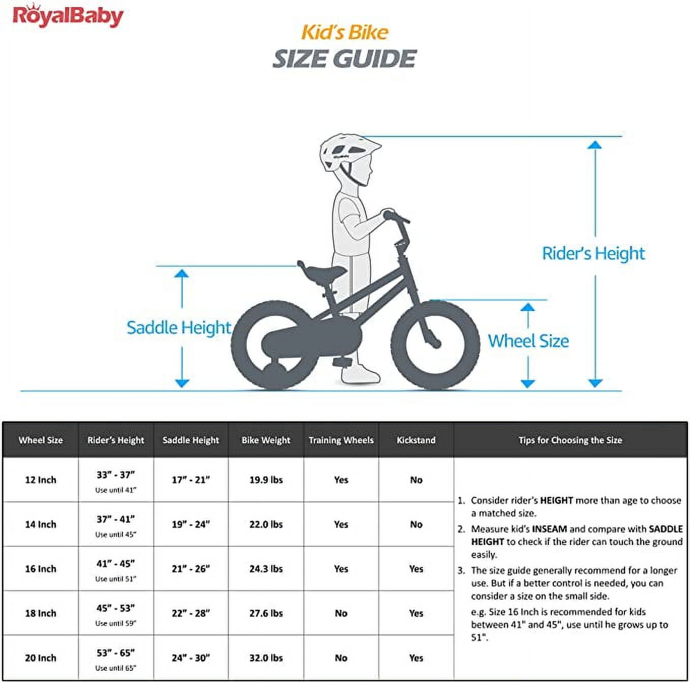 RoyalBaby Buttons 12-inch Kids Bicycle White and Green Color With Training Wheels - Image 4