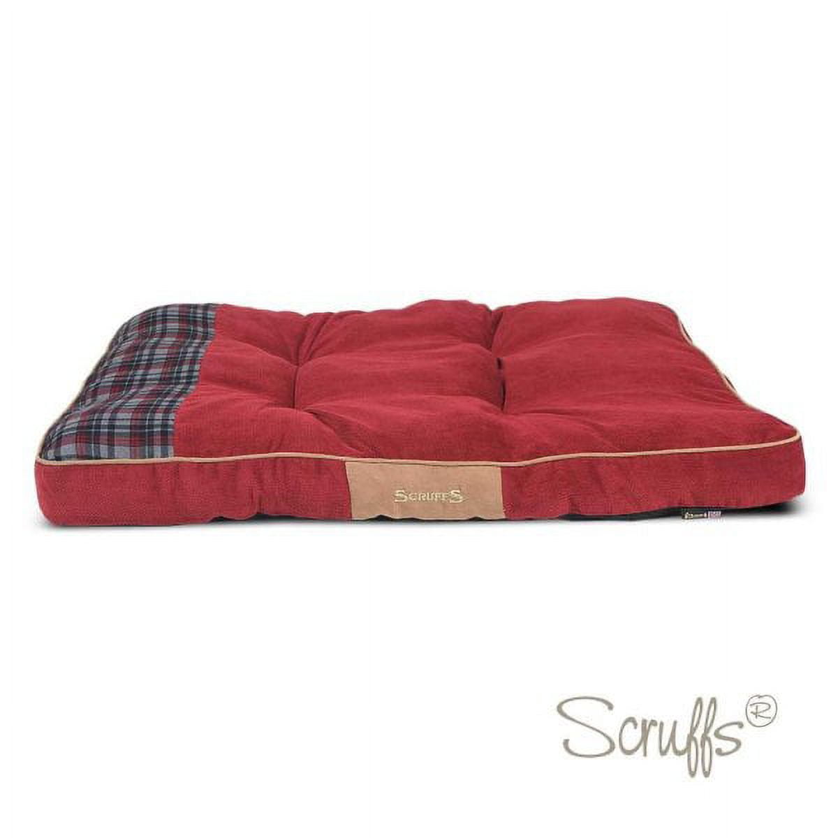 Scruffs® Highland Mattress Pet Bed, Machine Washable, Non-Slip Base, 100% Recycled Filling, Enhanced Cushioning for Your Dog (Large) - Red - Image 10