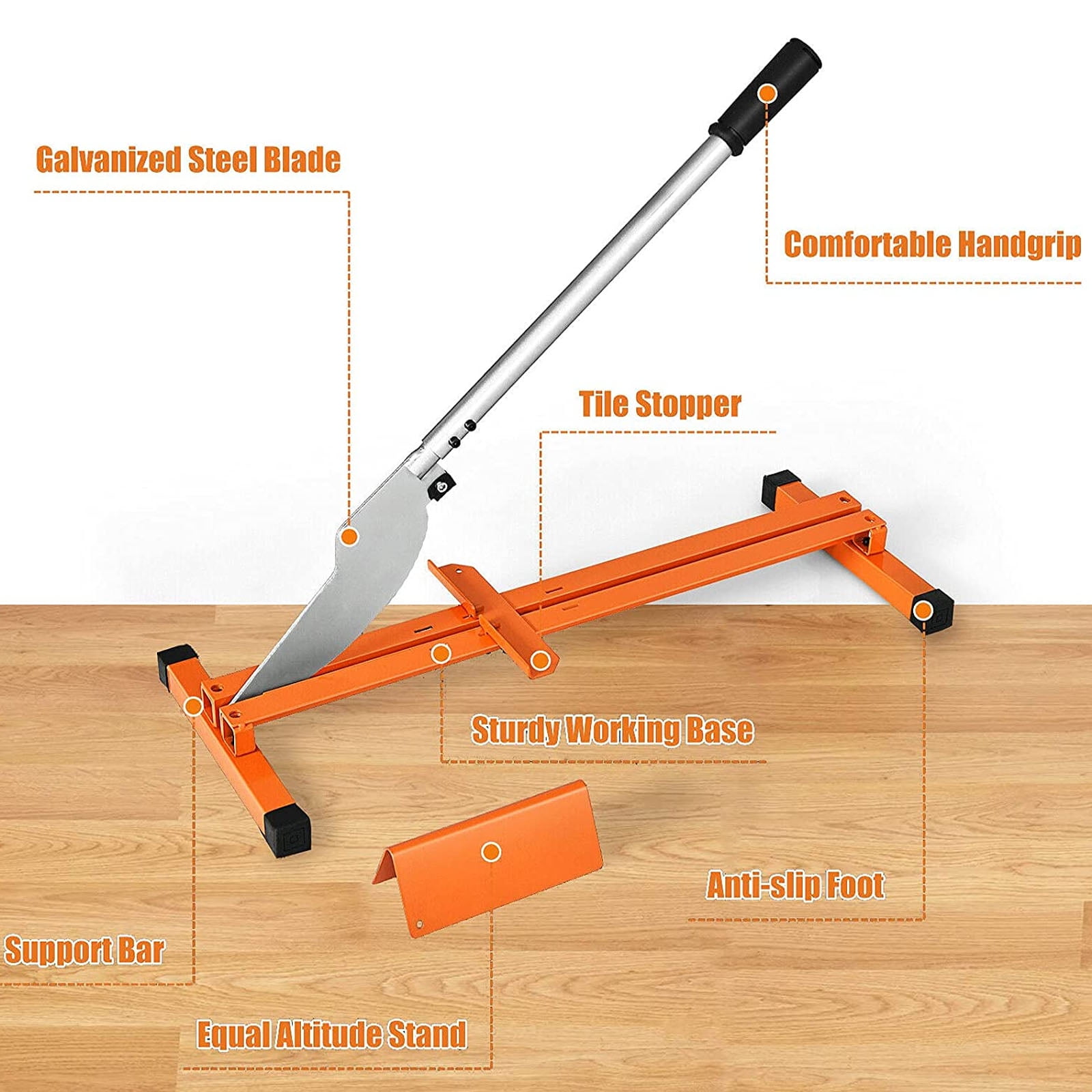 tonchean 12 inch Laminate Floor Cutter - Vinyl Wood Planks Cut Siding Laminate Cutter Hand Tool Duty Steel - Image 6