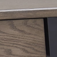 Leick Home Empiria 30" Wood and Metal Hall Console Table with Shelf, Gray/Matte Black - Image 4