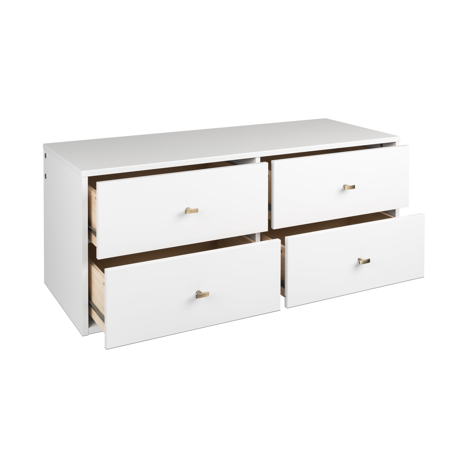 Prepac Floating 4-Drawer Dresser, White - Image 4