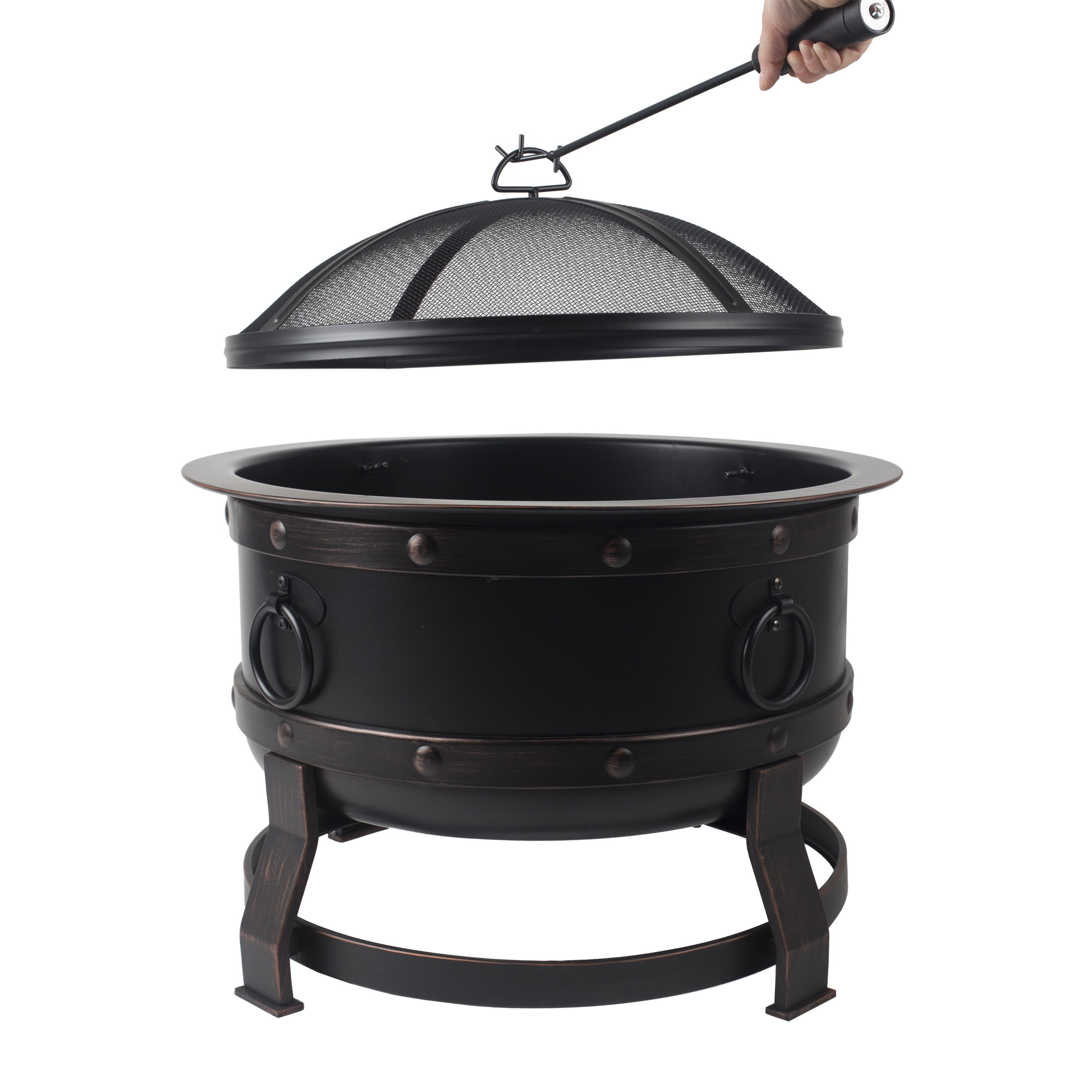 Pleasant Hearth OFW307R 28"Killian Wood Burning Fire Pit - Image 7