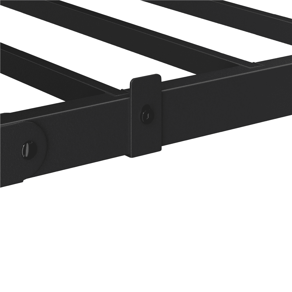 Yaheetech Queen Size 18'' Metal Platform Bed Frame with Steel Slat Support, Black - Image 4