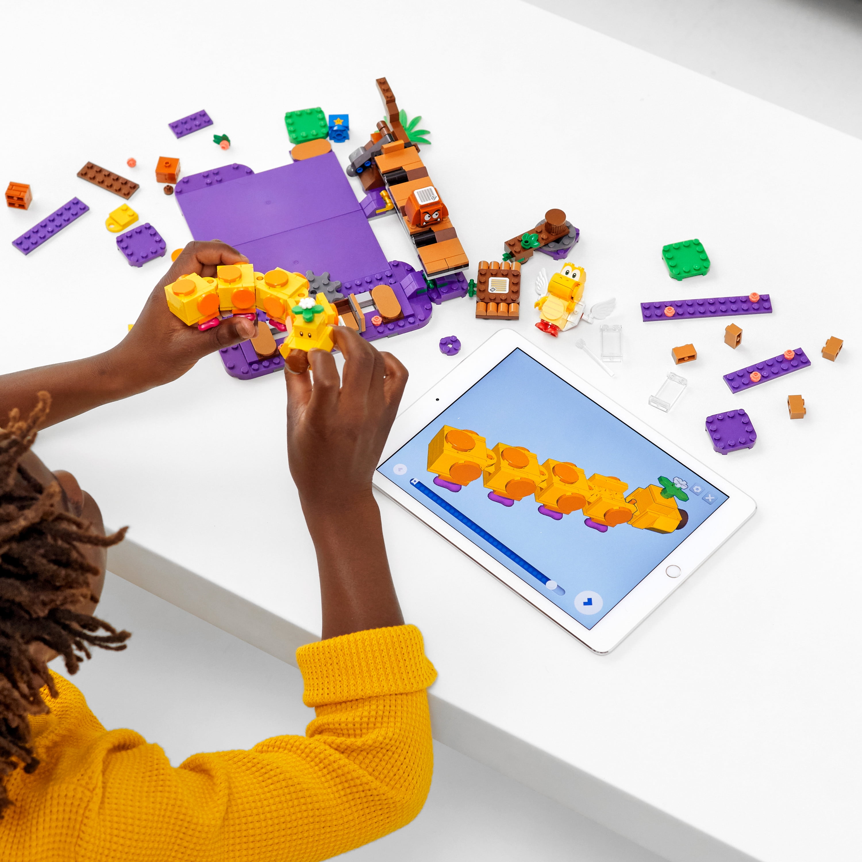 LEGO Super Mario Wiggler’s Poison Swamp Expansion Set 71383; Unique Gift Playset for Kids (374 Pieces) - Image 2