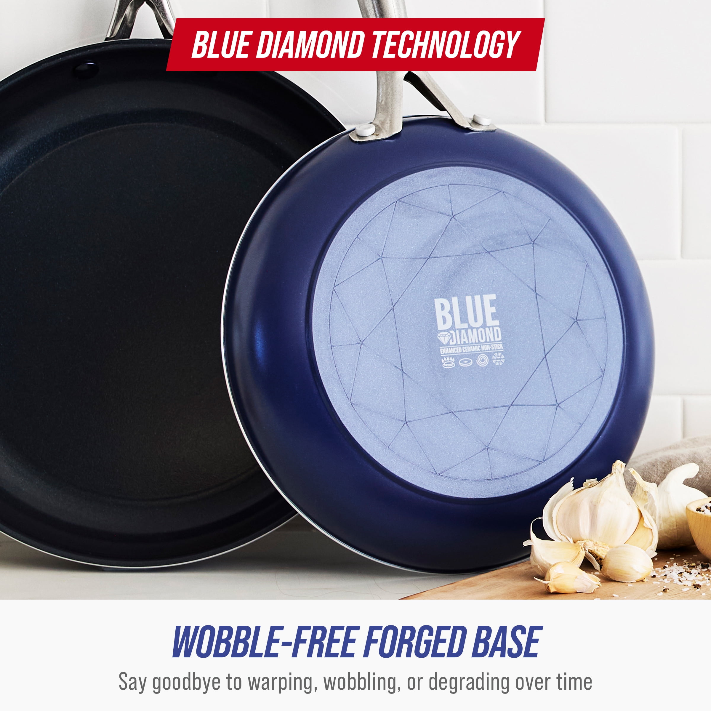 Blue Diamond 12-Piece Ceramic Nonstick Cookware Set – Toxin-Free, Dishwasher Safe, Oven Safe, Nonstick - Image 7