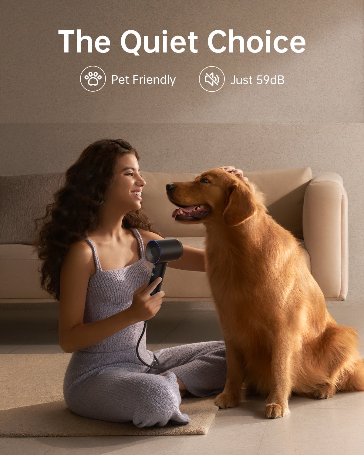 Laifen Swift Hair Dryer, 110,000 RPM High Speed Motor & 200 Million Negative Ions, with Magnetic Nozzle (Black?Glass Fiber & Nylon) - Image 6