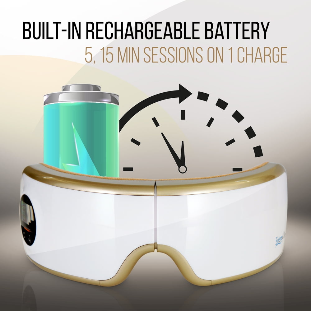 SereneLife SLEYMSG40 - Smart Eye Massager with Heat & Pressure Point Therapy - Image 4