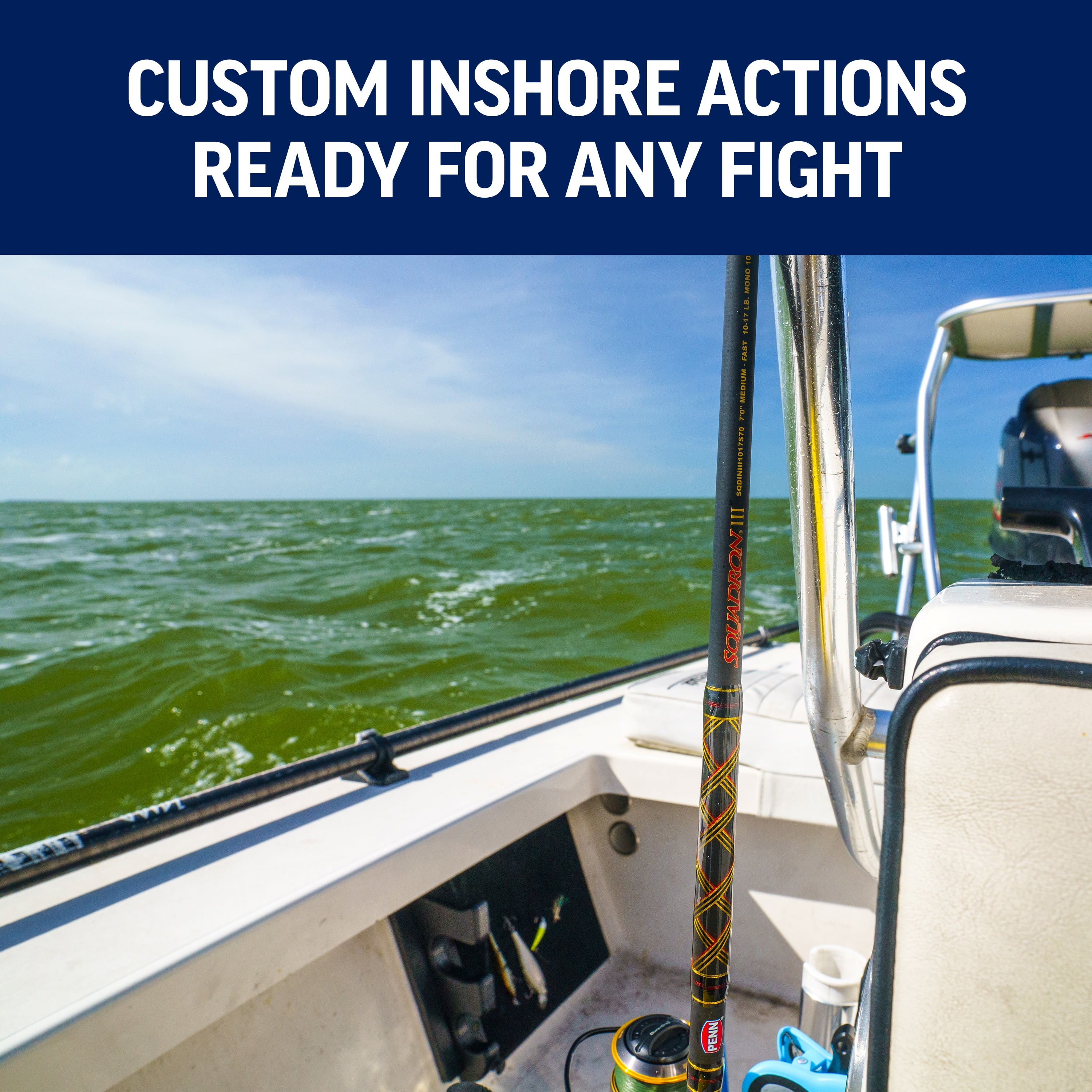 PENN Squadron® III Inshore Spinning Rod, 7'6" Medium Fishing Rod - Image 4