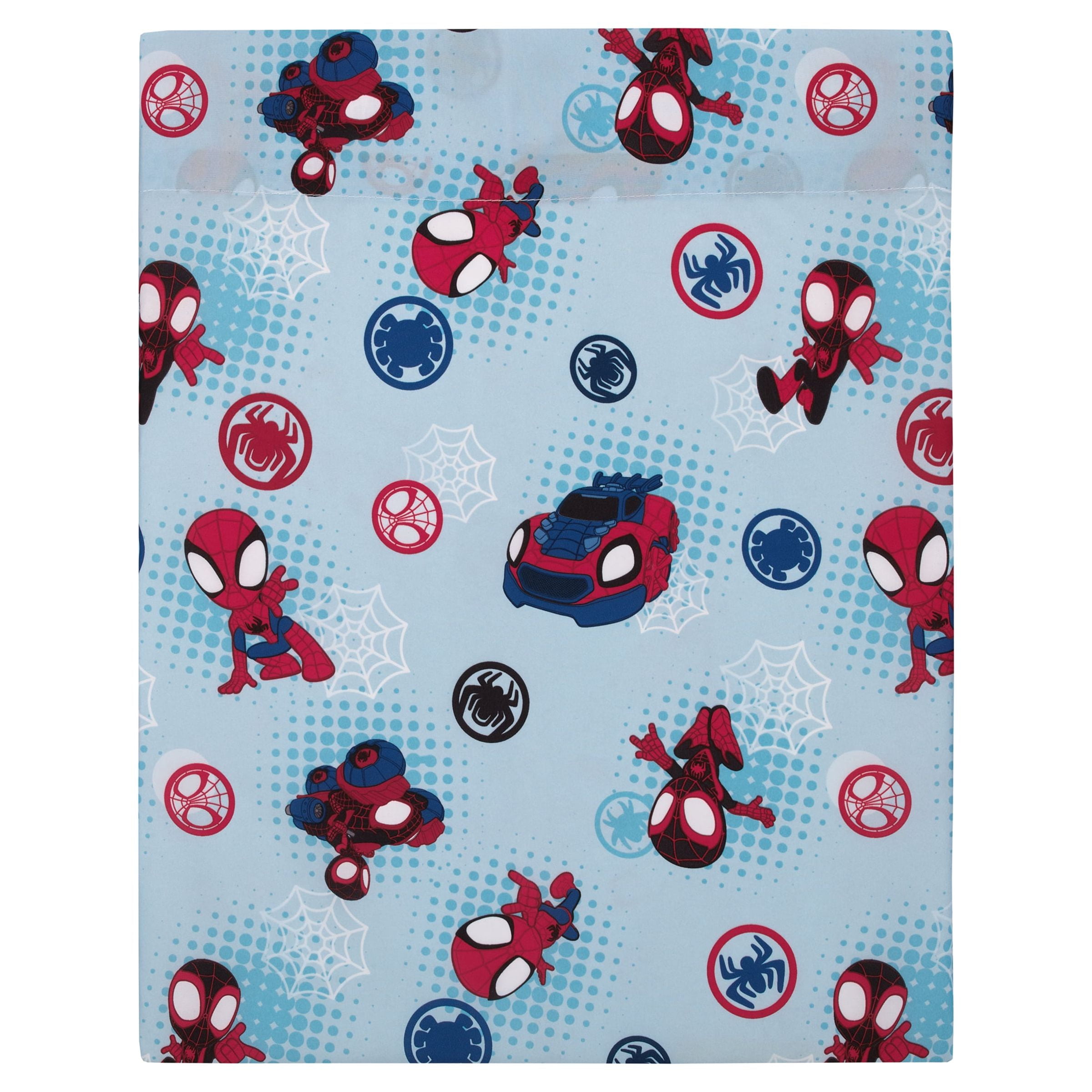 Marvel Spidey 5pc Toddler Bedding & Blanket Bundle, Toddler Bed, Boy, Blue, Polyester - Image 5