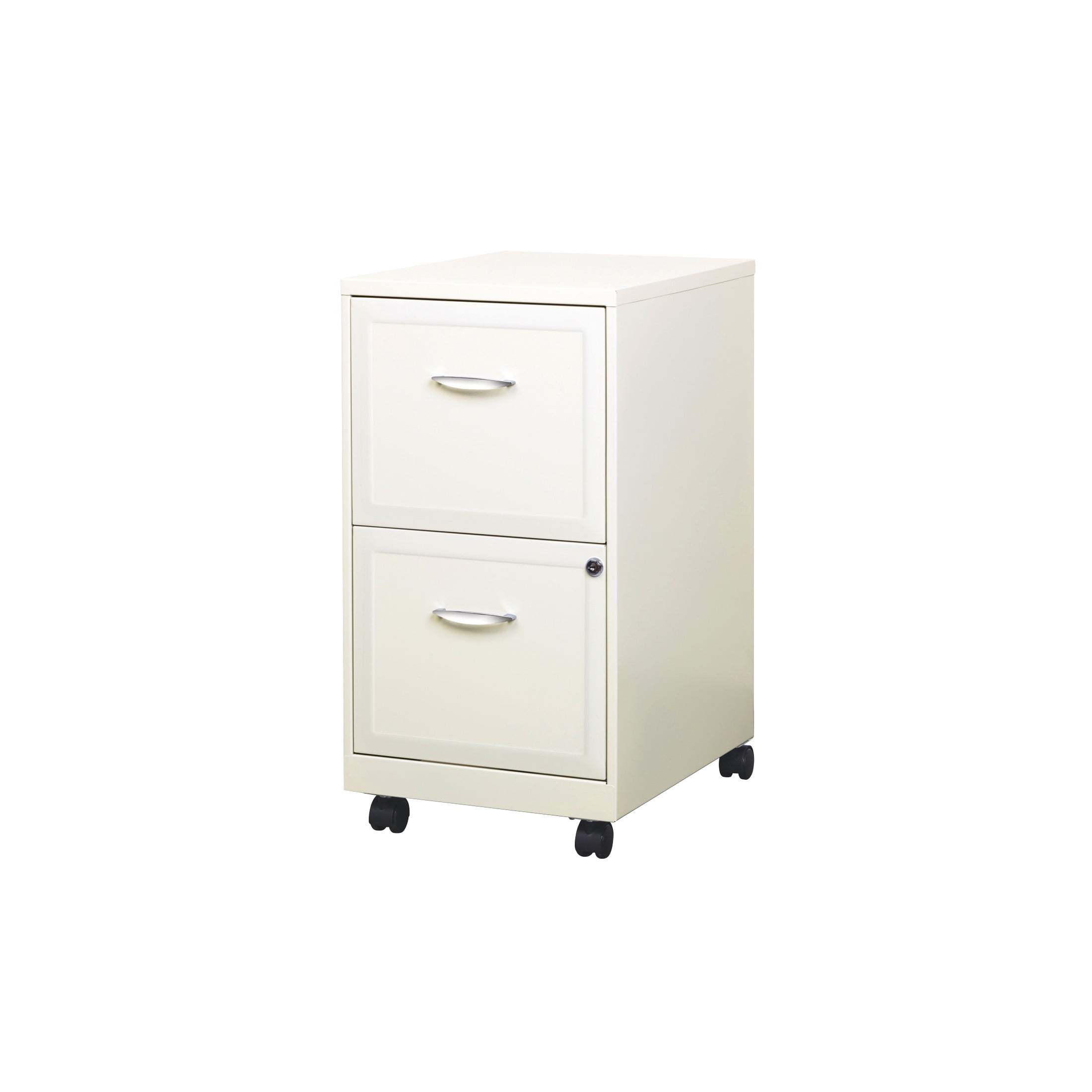 Space Solutions 18" Deep 2 Drawer Mobile Letter Width Vertical File Cabinet, White - Image 14