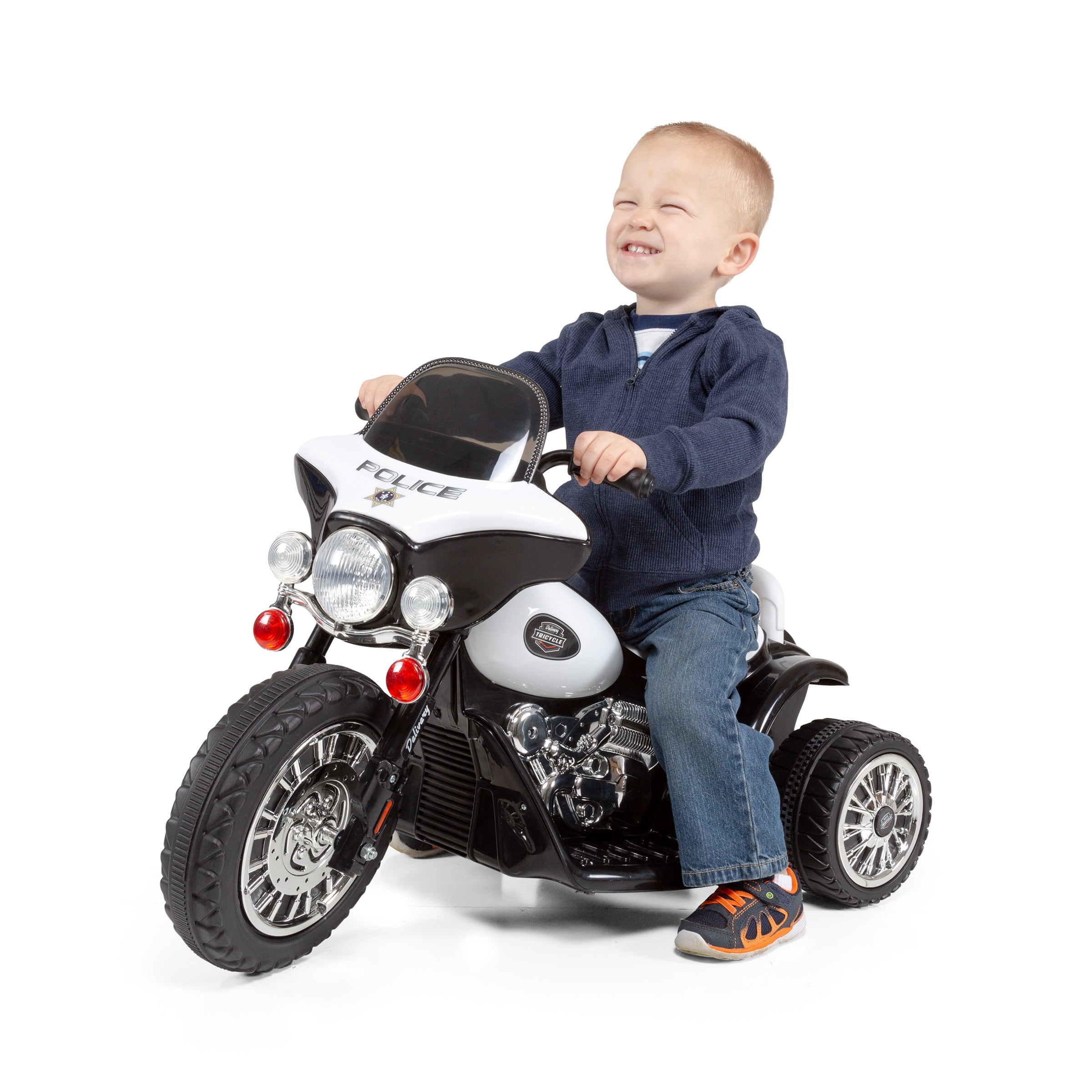 Lil' Rider 3-Wheel Kids Motorcycle with Police Decals - For Ages 3 to 6 - Image 8