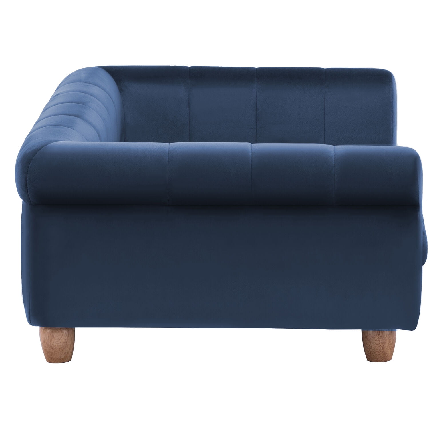 Critter Sitters 42 in. Elegant Navy Faux-Velvet Rectangle Pet Bed for Medium and Large Dogs - Image 3