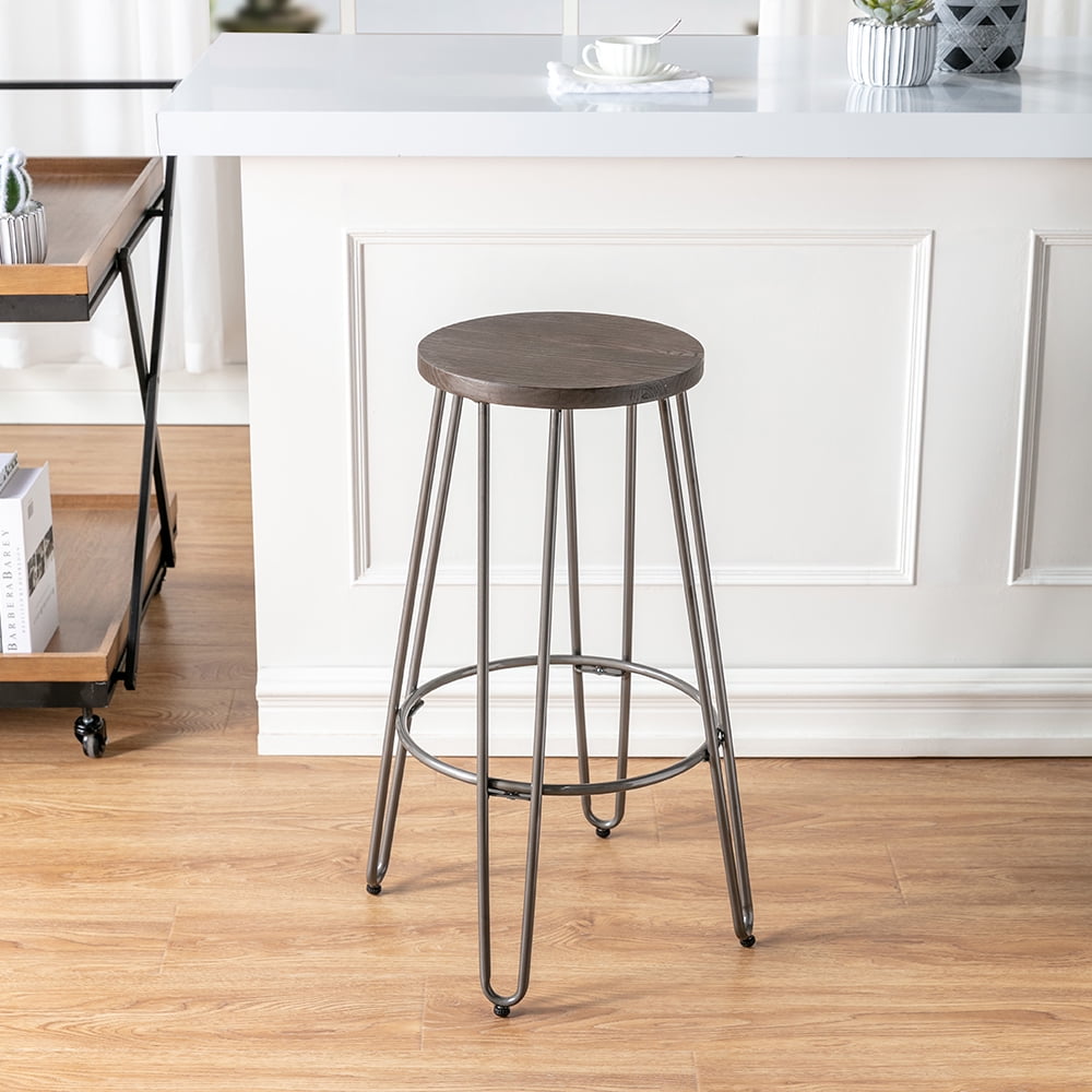 ACEssentials Quinn Barstool in Natural Metal Finish - Image 4