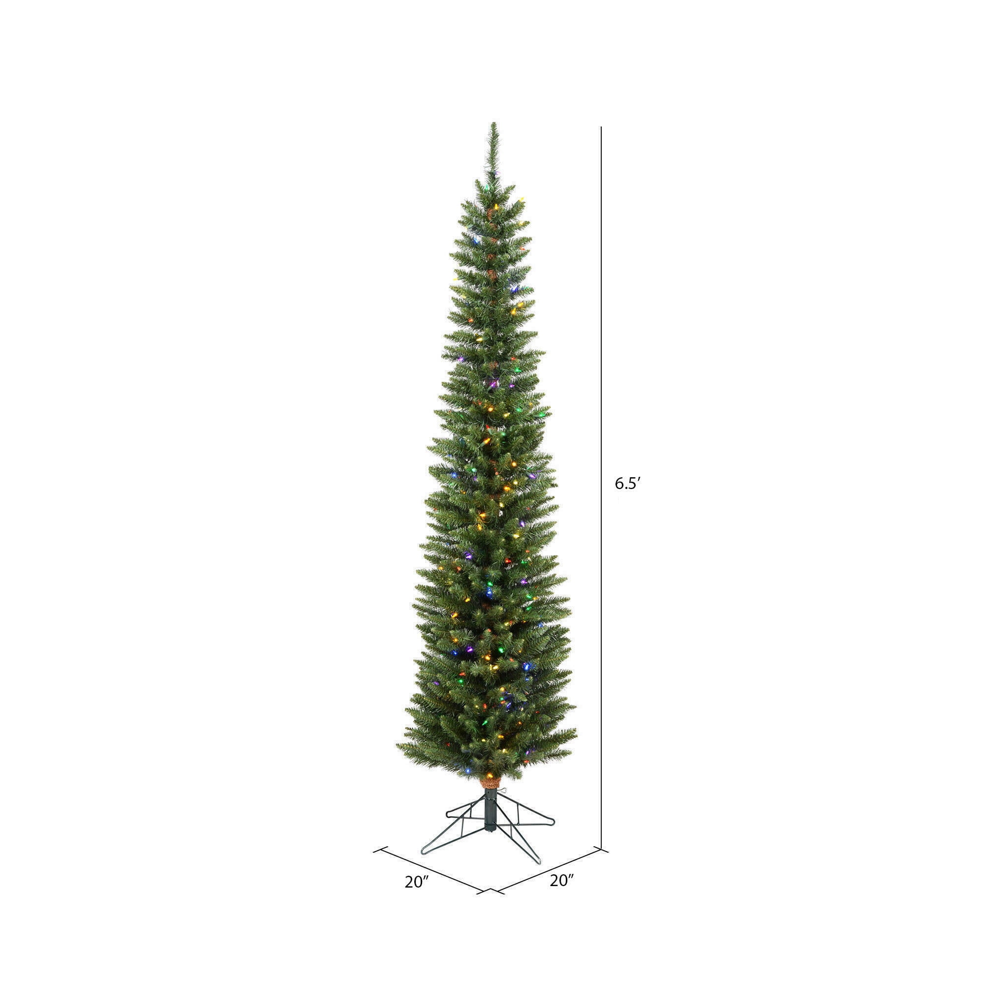 Vickerman 6.5' Durham Pole Pine Artificial Christmas Tree, Multi-Colored LED Dura-lit Lights - Image 4