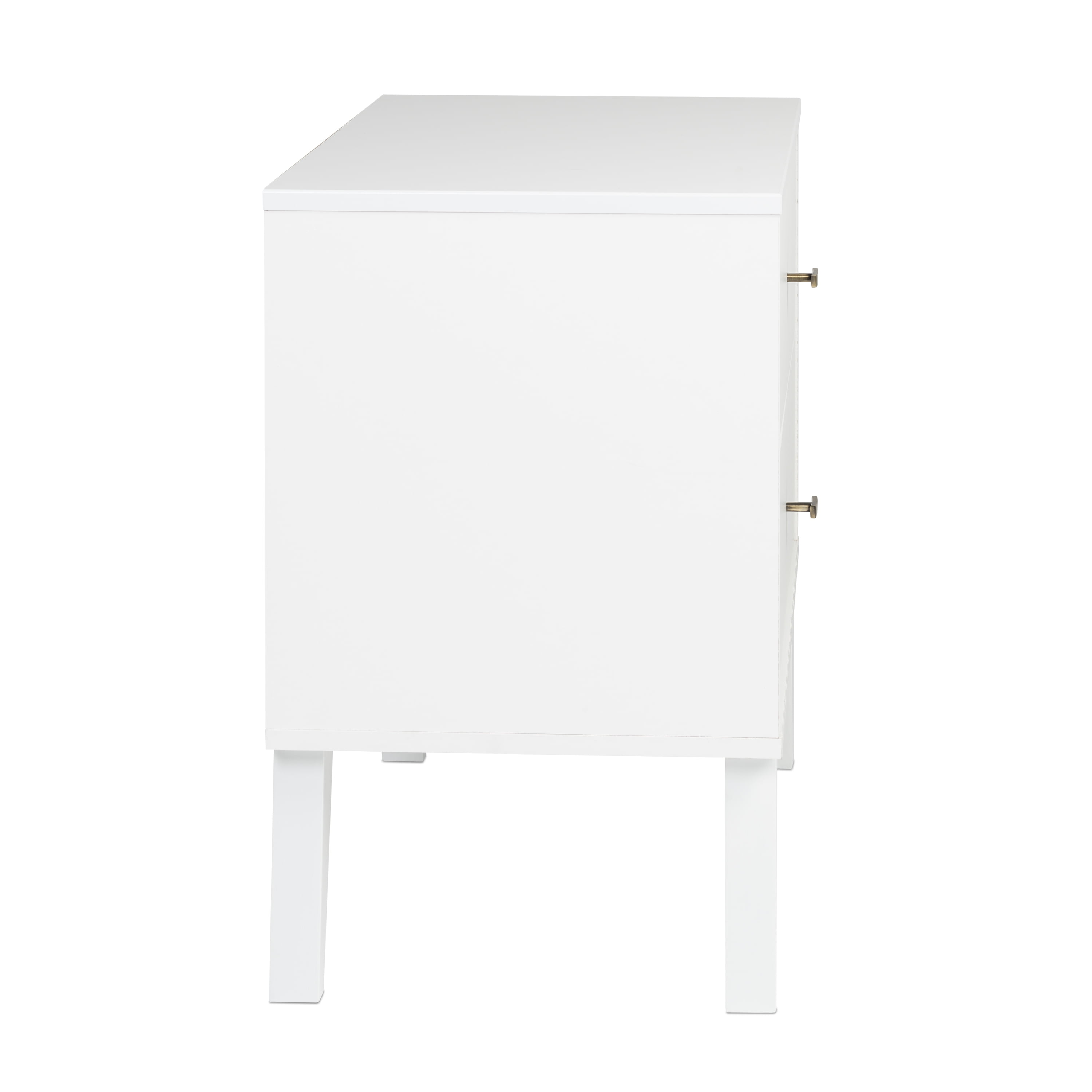Prepac Milo Mid-Century Modern 2-Drawer Nightstand, 16"D x 25"W x 25"H, White - Image 13