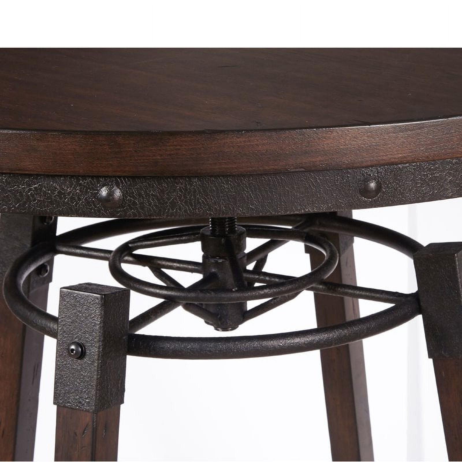 Adjustable Bar Table in Dark Brown - Image 2