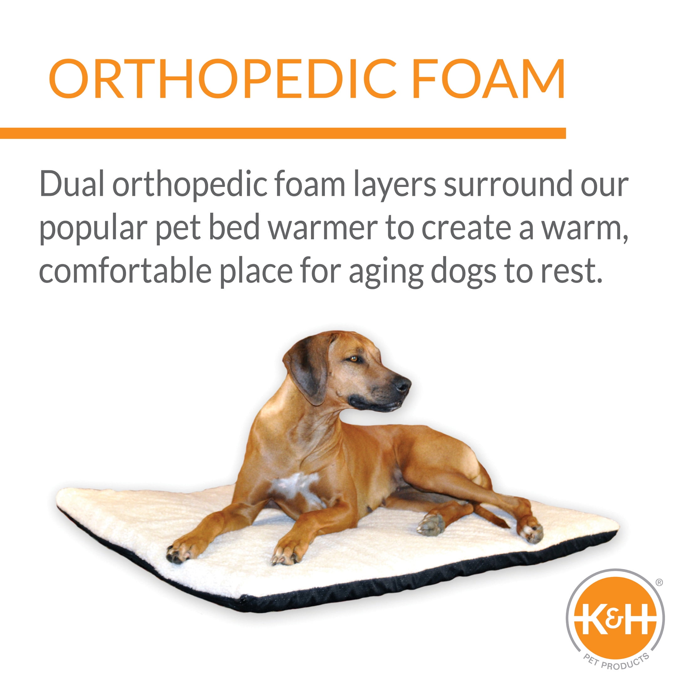K&H Pet Products Ortho Thermo-Bed Heated Dog Bed Fleece X-Large 33 X 43 Inches - Image 7