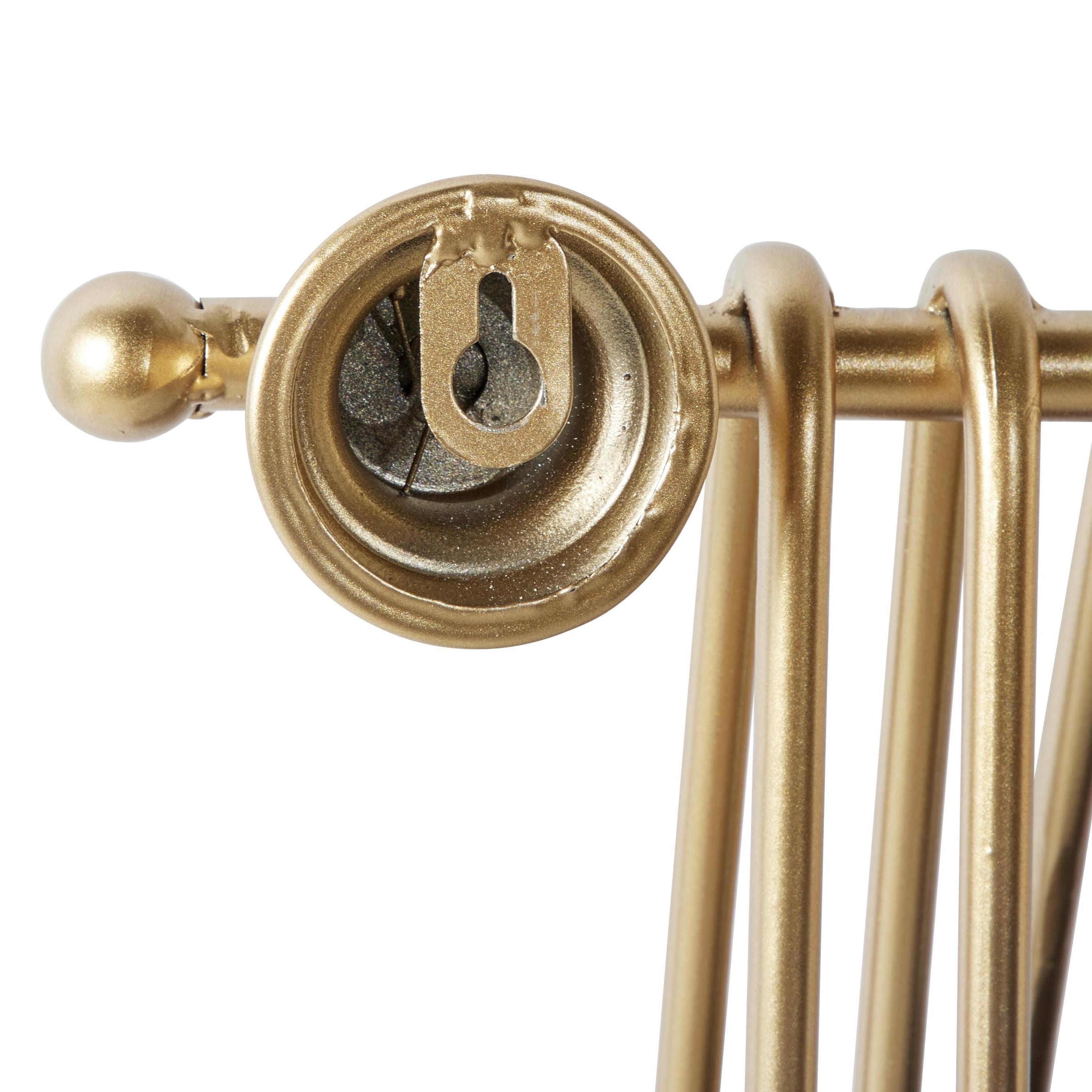 DecMode 26" x 6" 3-Tier Gold Wall Shelf - Image 11