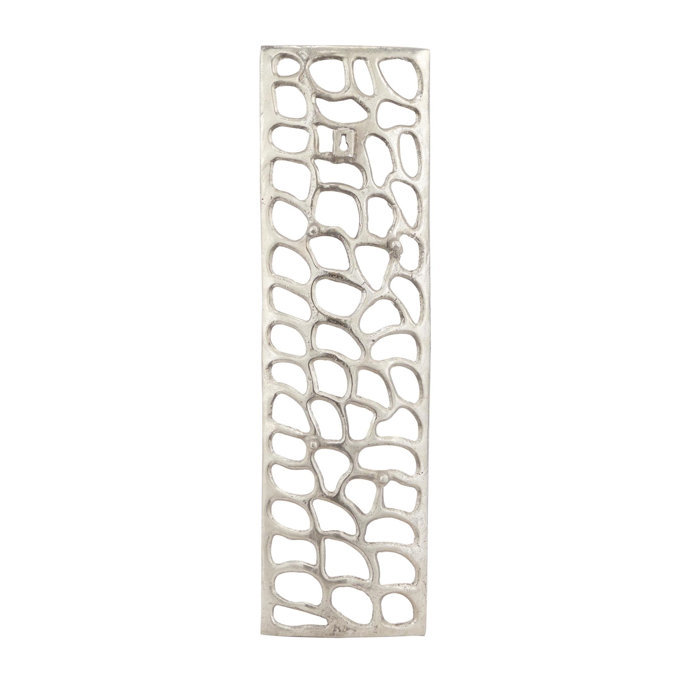 DecMode Silver Aluminum Metal Cutouts Abstract Wall Decor (2 Count) - Image 2