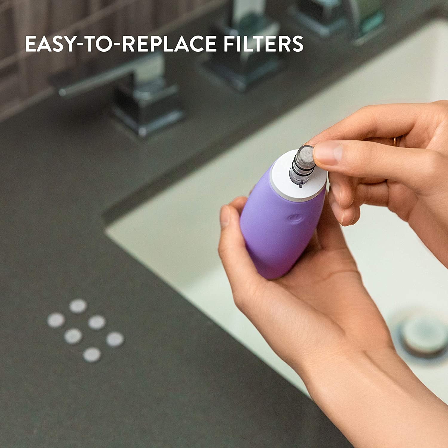 Microderm GLO GEM Diamond Microdermabrasion and Suction Tool, Pore Vacuum for Skin Toning, Purple - Image 4