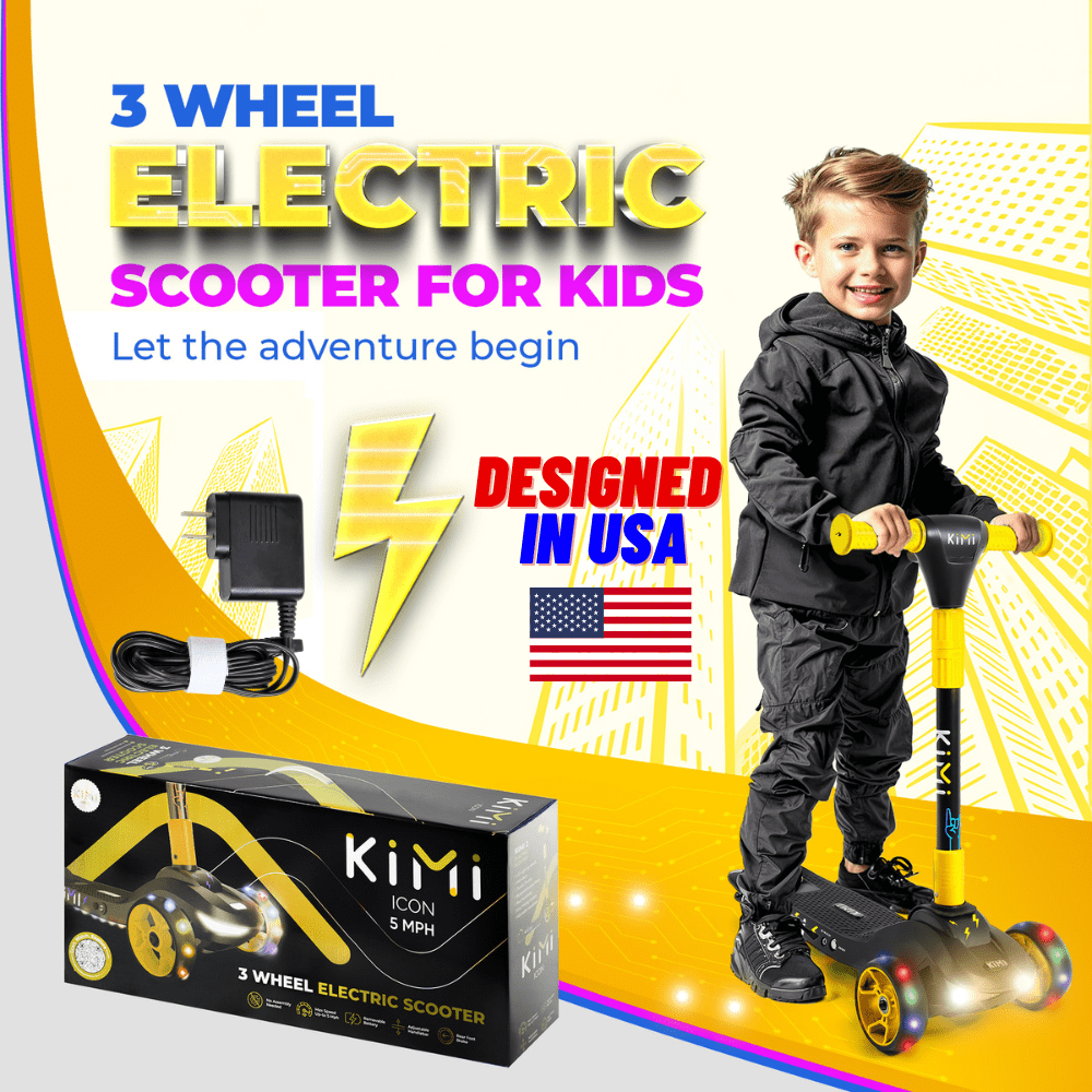 KIMI 3-Wheel Compact Electric Scooter for Children Ages 3-9, LED Safety Lights, 5MPH, 10-Mile Range - Image 4