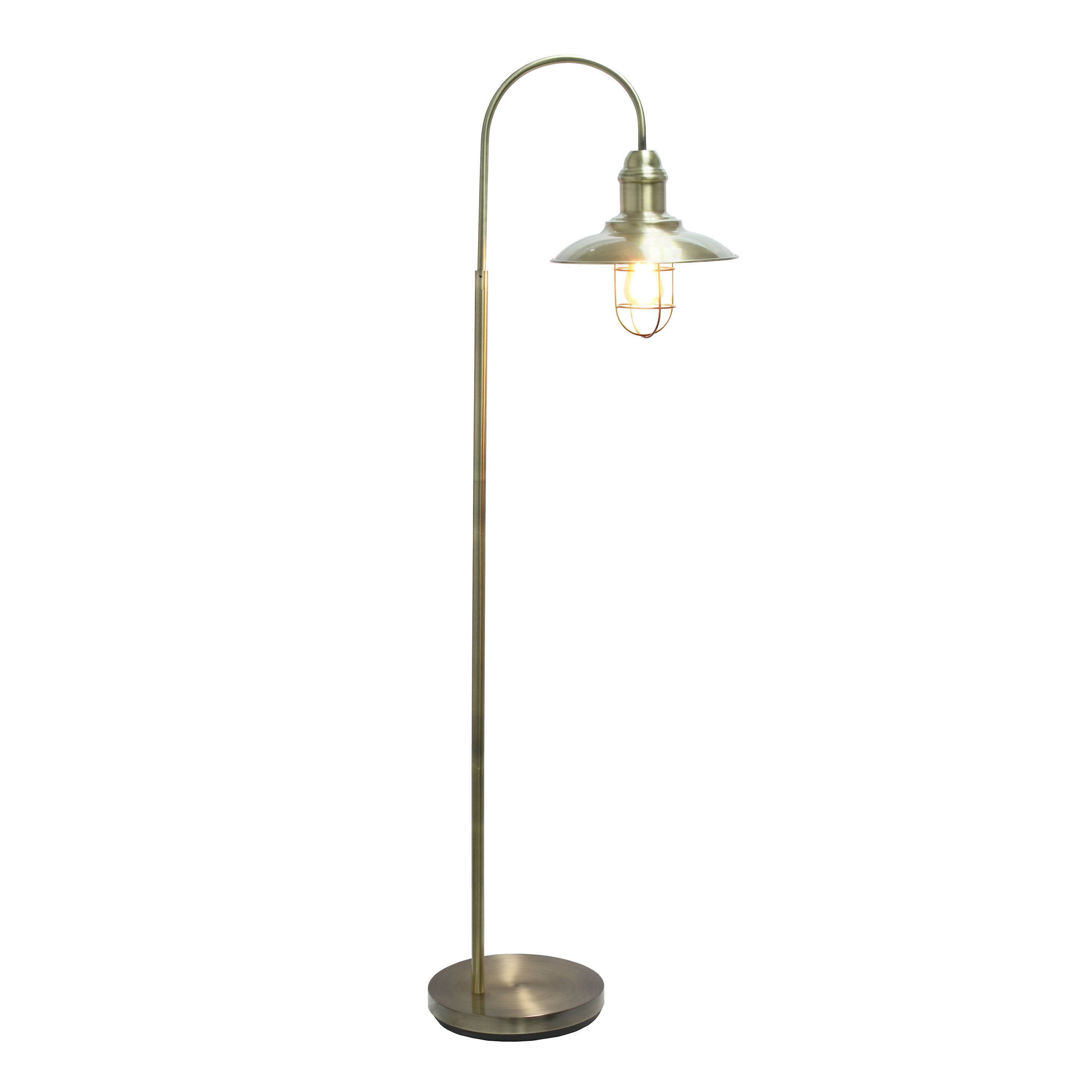 Elegant Designs 64" Rustic Open Cage Floor Lamp, Antique Brass - Image 6
