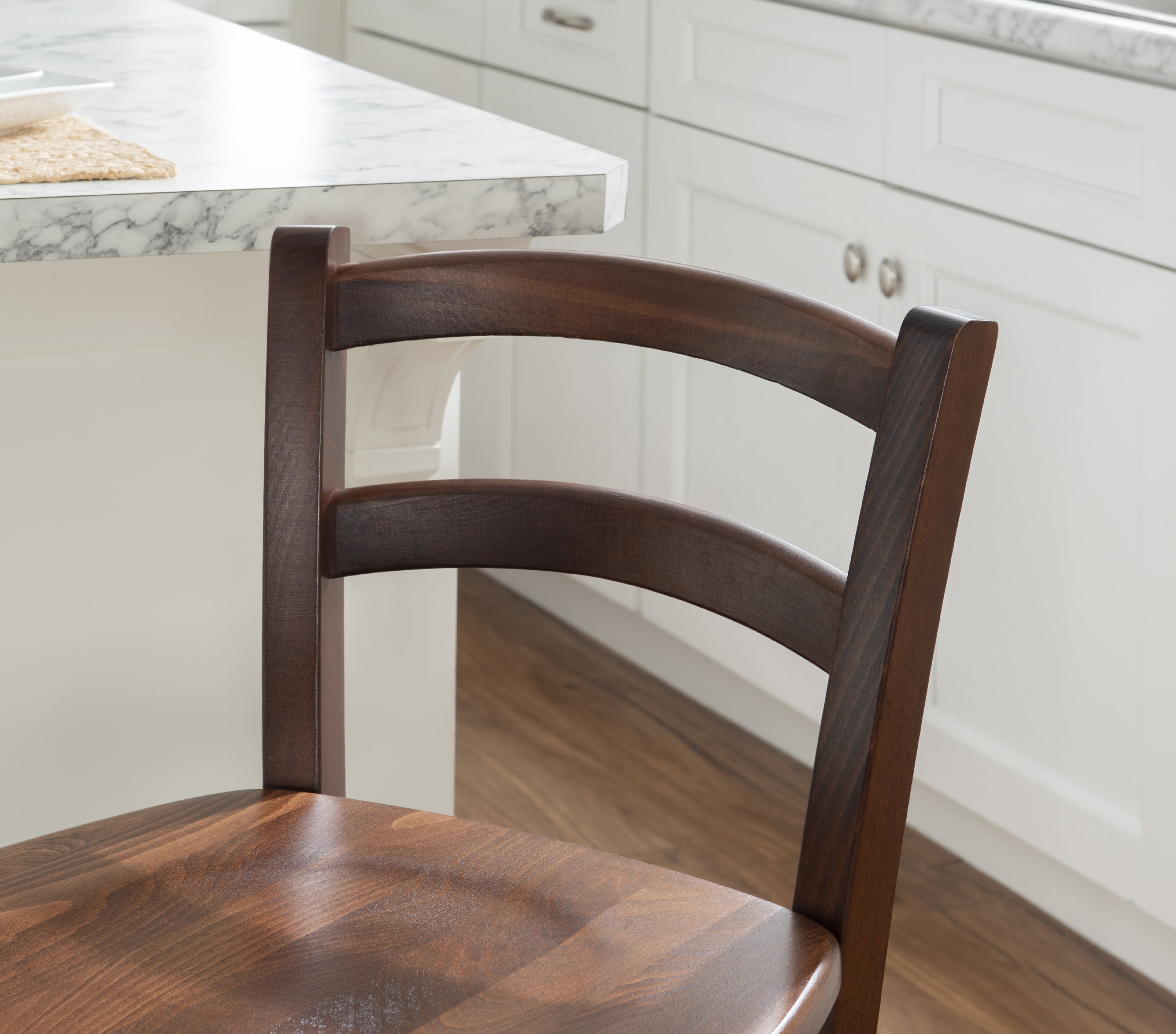Linon Marica 24.5" Counter Stools, Dark Walnut Finish, Set of 2 - Image 8
