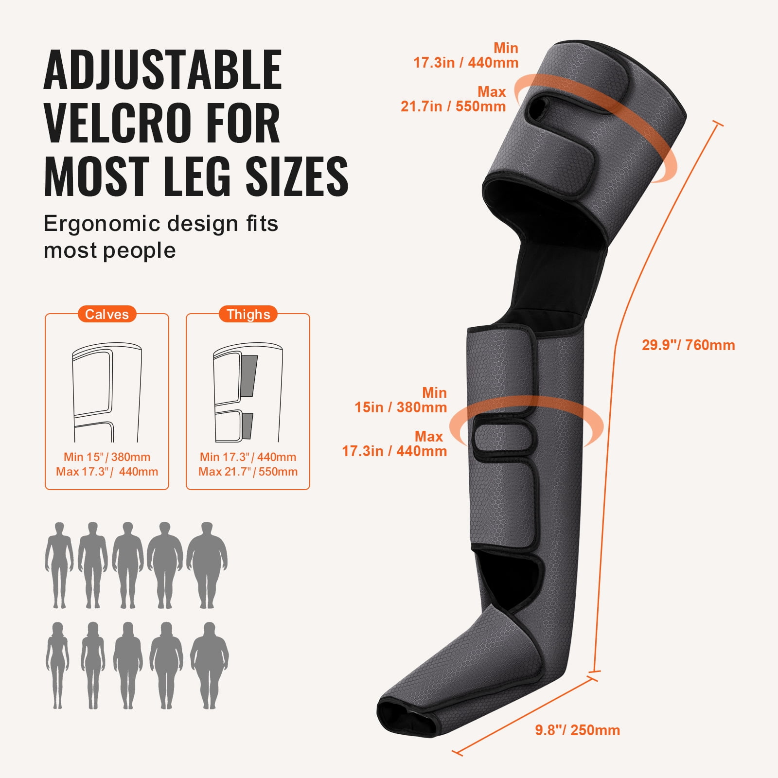 KFFKFF Full Leg Massager, Air Compression Leg Massager for Circulation Pain Relief, 3 Modes 3 Intensities, Reduce Swelling, Muscles Relaxation Gifts for Men Women - Image 2