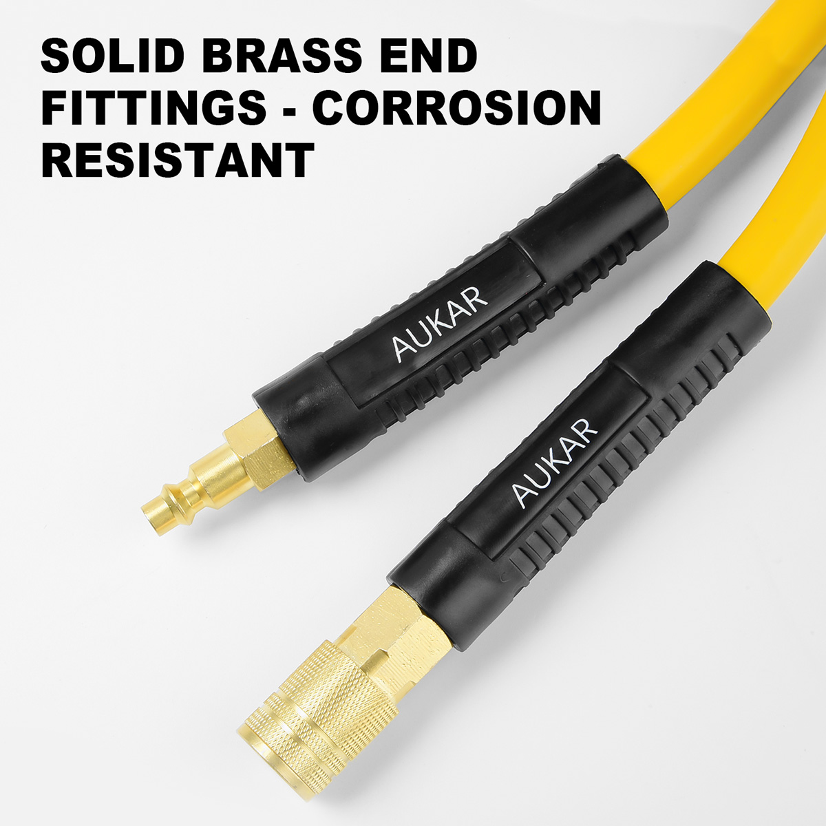 AUKAR Hybrid, Black 3/8in x 100ft Compressor Hose 1/4 in Air Inlet Size MNPT - Image 2