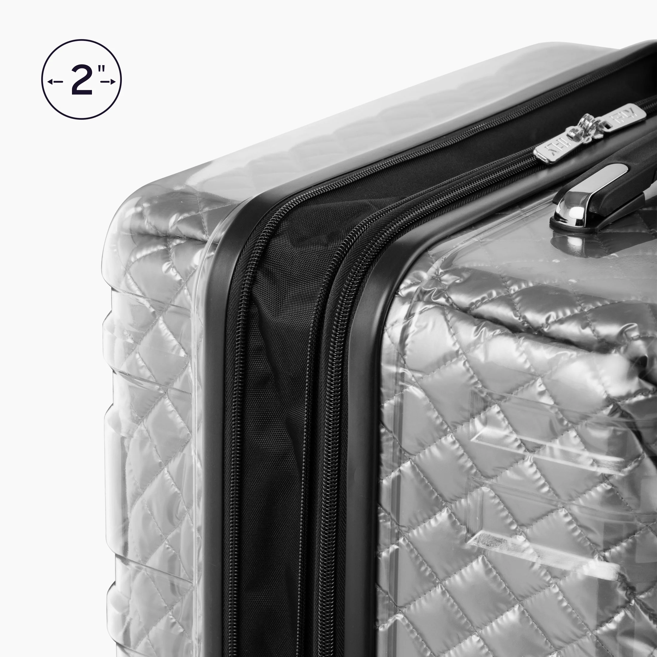 IFLY - Spectre Versus Clear Silver Hardside Luggage 24 Inch Checked Luggage - Image 7