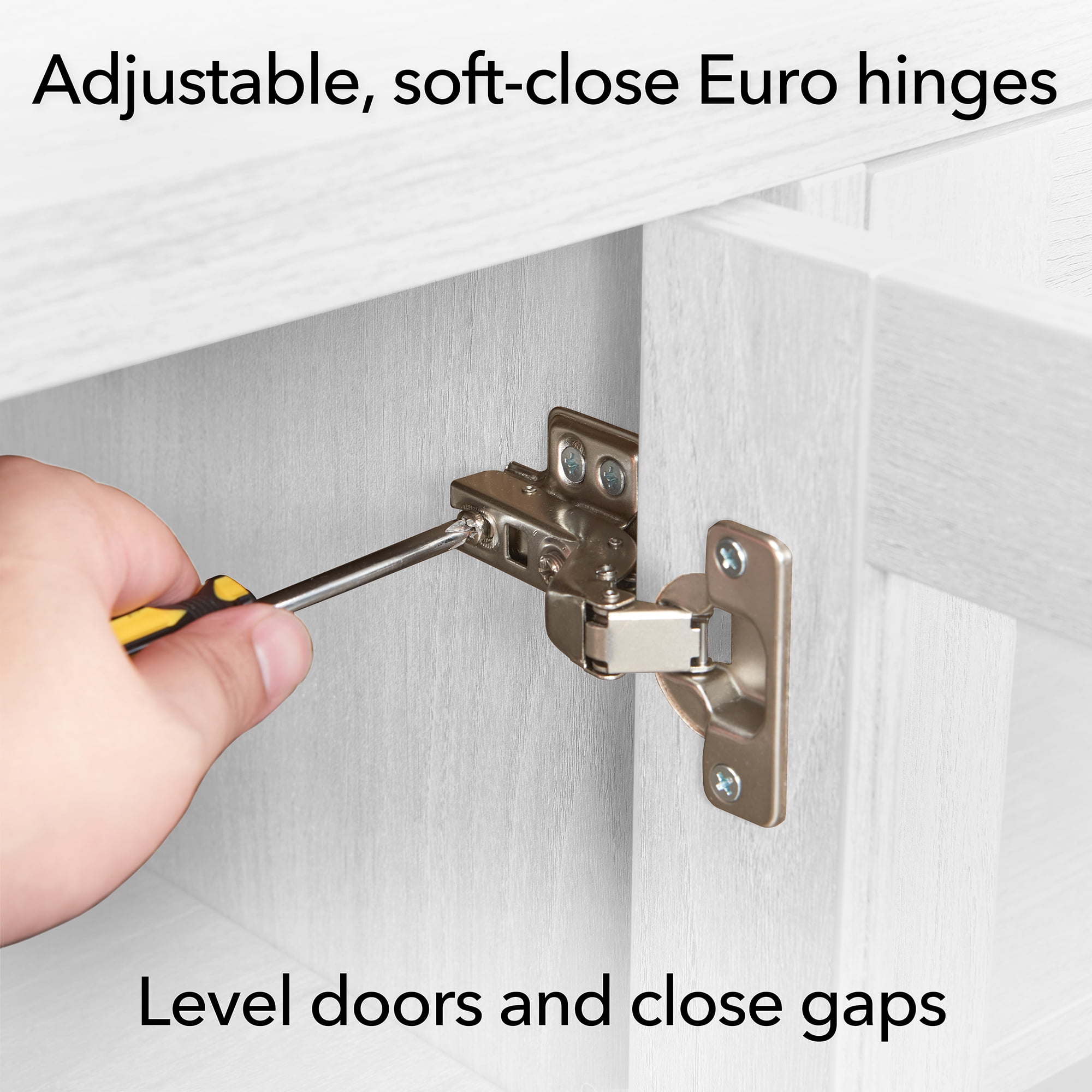 Evelyn&Zoe Quincy Rectangular TV Stand with 26" Log Fireplace for TV's up to 75", White - Image 7