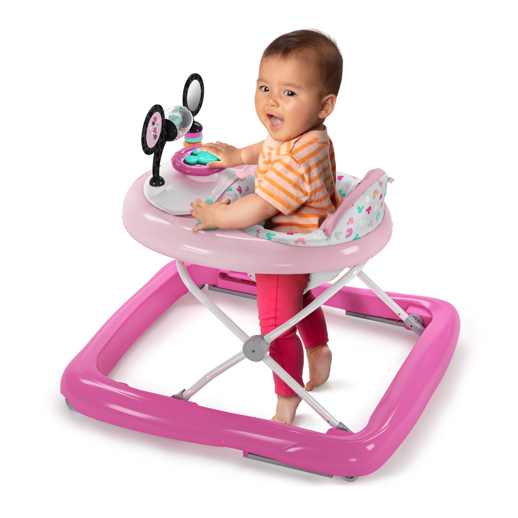 Disney Baby 2-in-1 Adjustable Baby Walker with Activity Station, Minnie Mouse by Bright Starts - Image 11