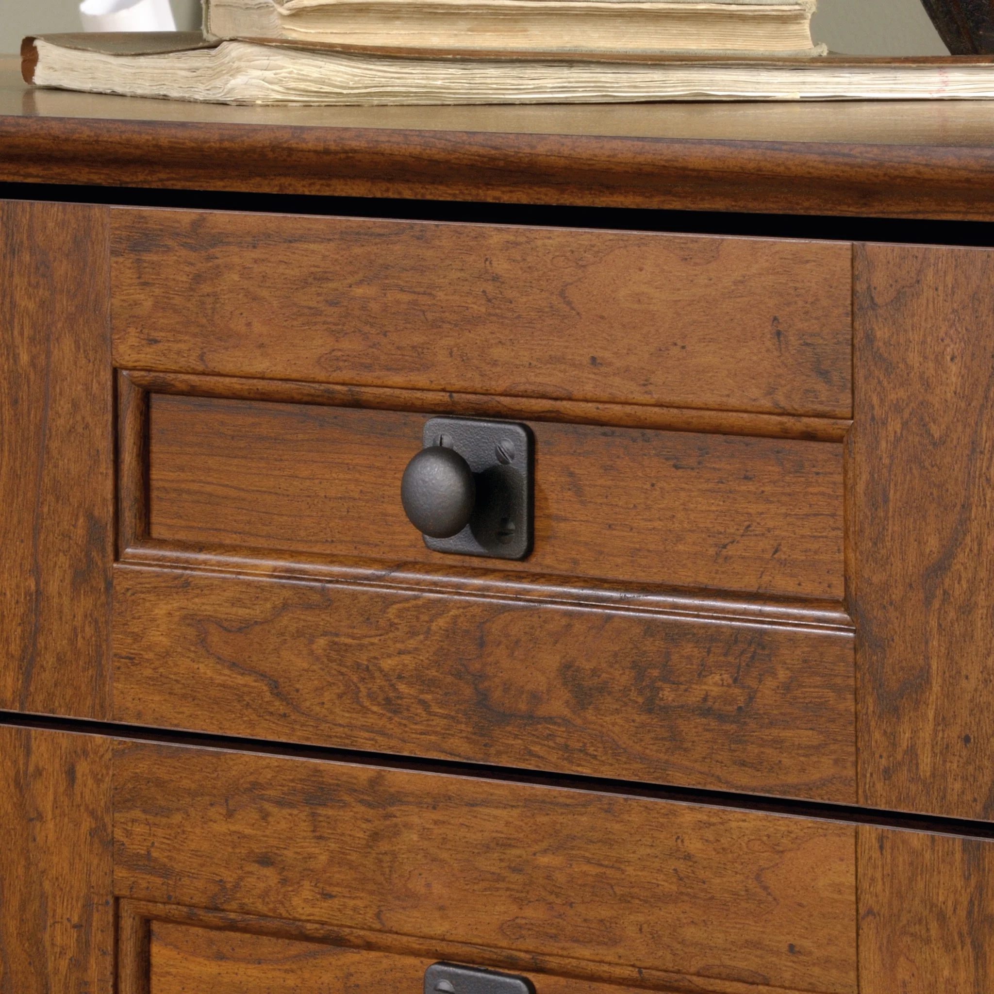 Sauder Carson Forge Corner Computer Desk, Washington Cherry Finish - Image 12