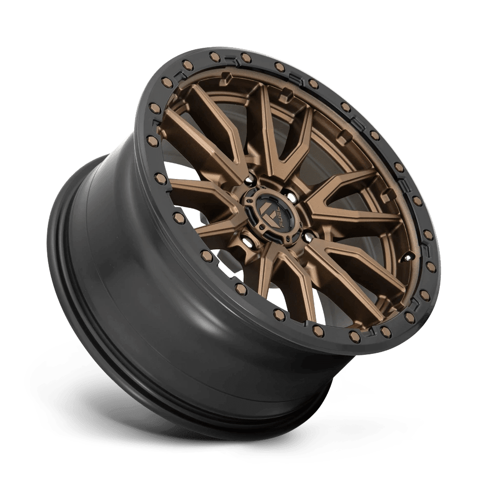 Fuel 1PC Aluminum Rim D681 REBEL 20X10in Matte Bronze with Black Bead Ring Finish, D68120008447 - Image 2