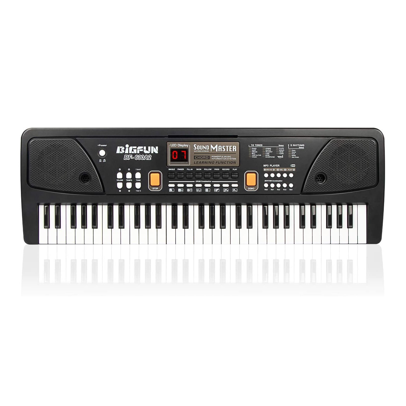 AIMEDYOU Keyboard Piano, Kids Piano Keyboard with Double Built-in Speaker Music Kids Keyboard Early Learning Educational Toy Birthday Xmas Day Gifts for Kids Boys Girls Toddler (Black, 61 Keys) - Image 3