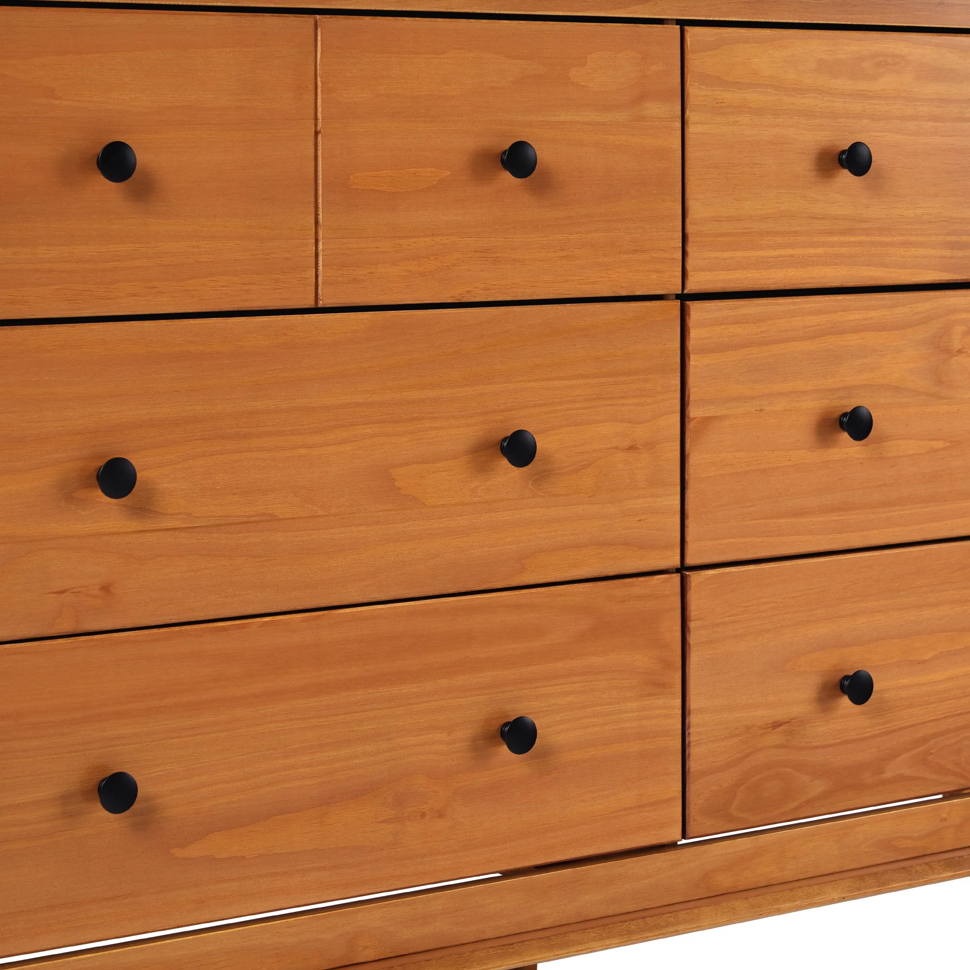 Walker Edison Mid-Century Modern 6-Drawer Solid Wood Dresser, Caramel - Image 8