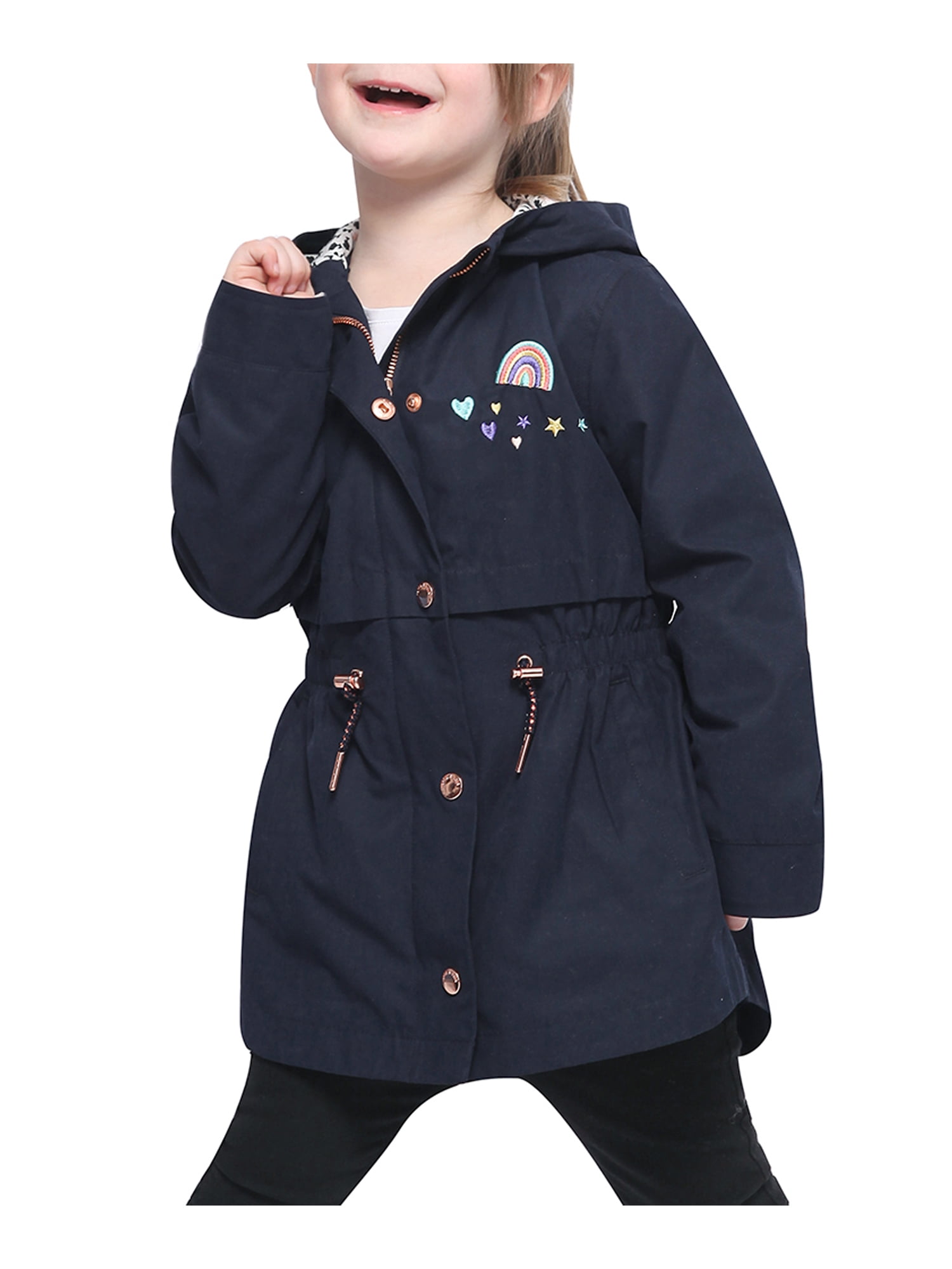 Rokka&Rolla Girls' Light Rain Jacket Trench Coat, Sizes 4-16 - Image 3